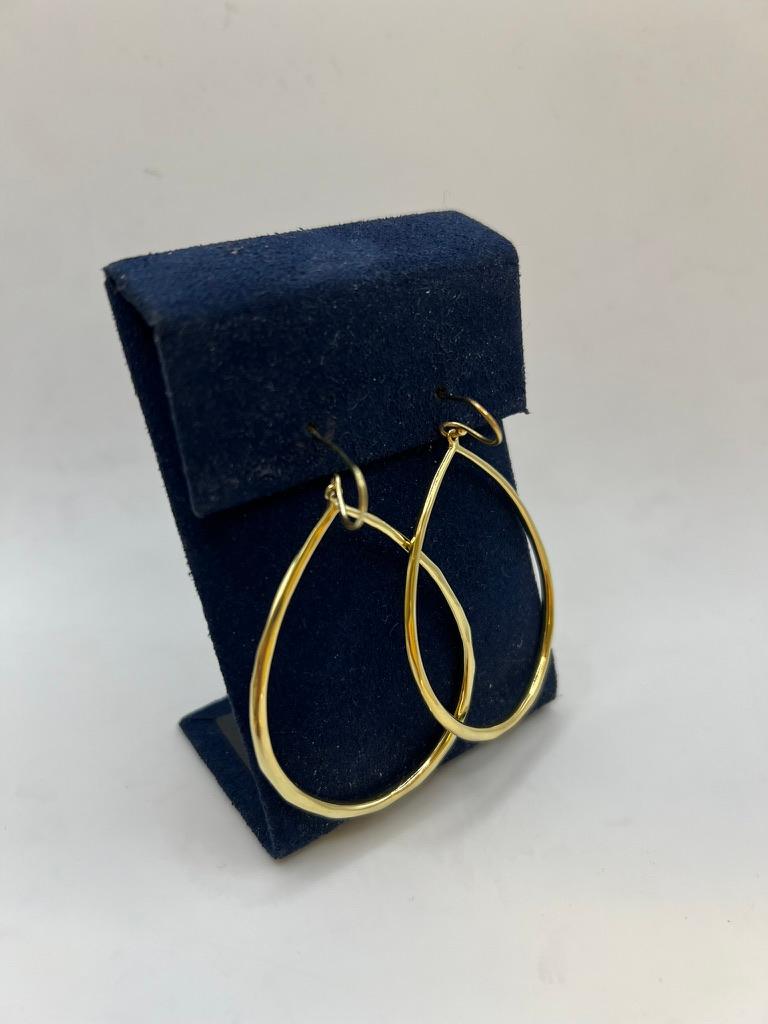 Sculpted Open Teardrop Earrings in 18K Gold Ippolita Earrings In Excellent Condition In New York, NY
