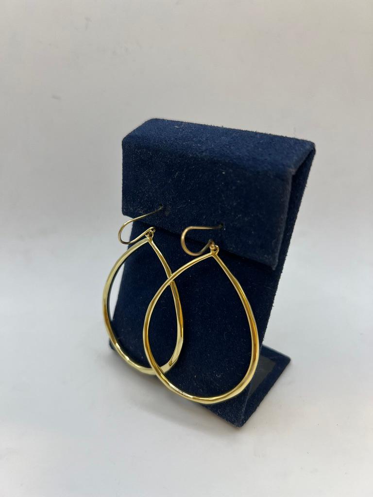 Women's or Men's Sculpted Open Teardrop Earrings in 18K Gold Ippolita Earrings