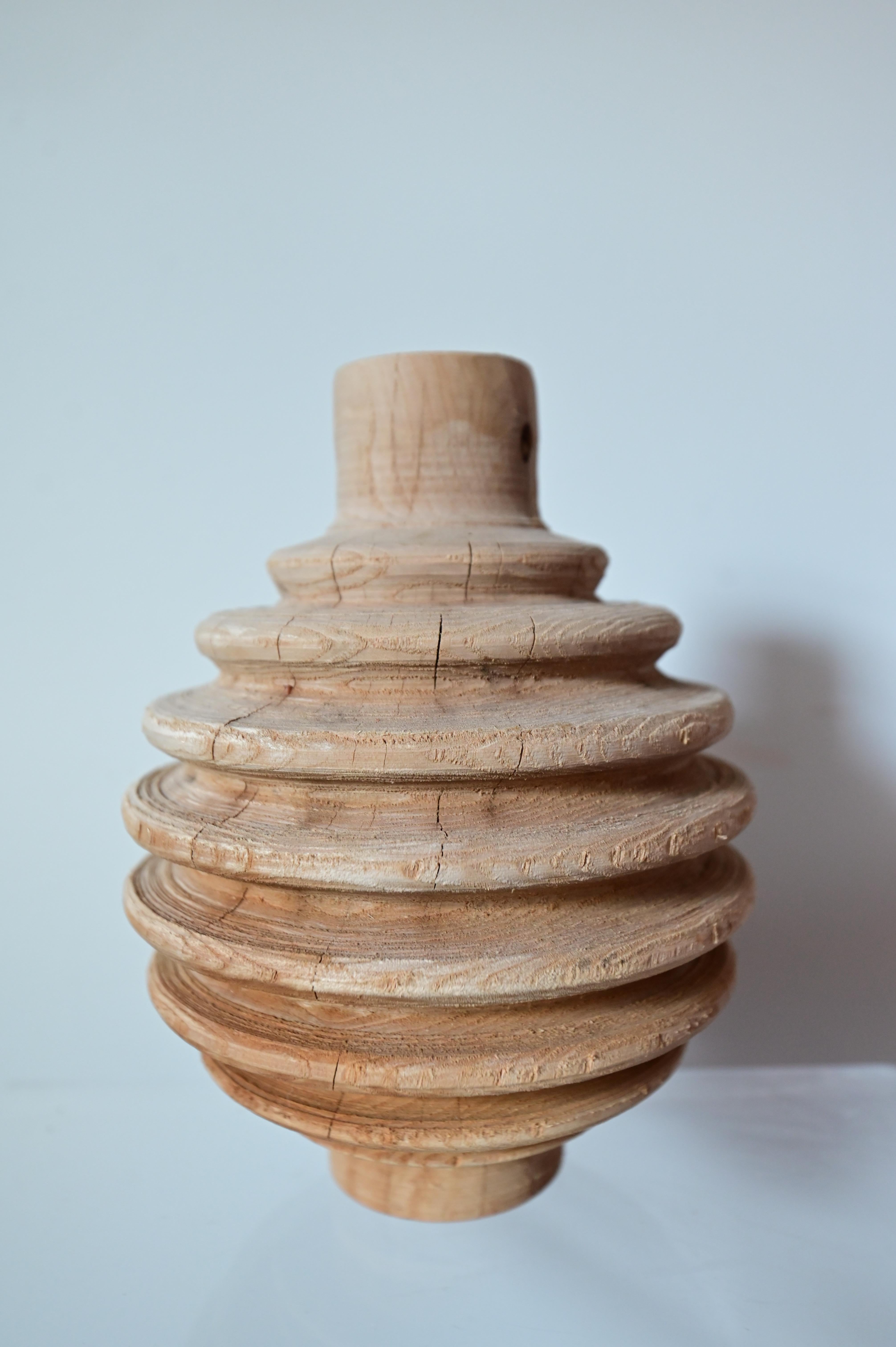 Original sculpted wooden honey dipper vase, made from sassafras wood. 9