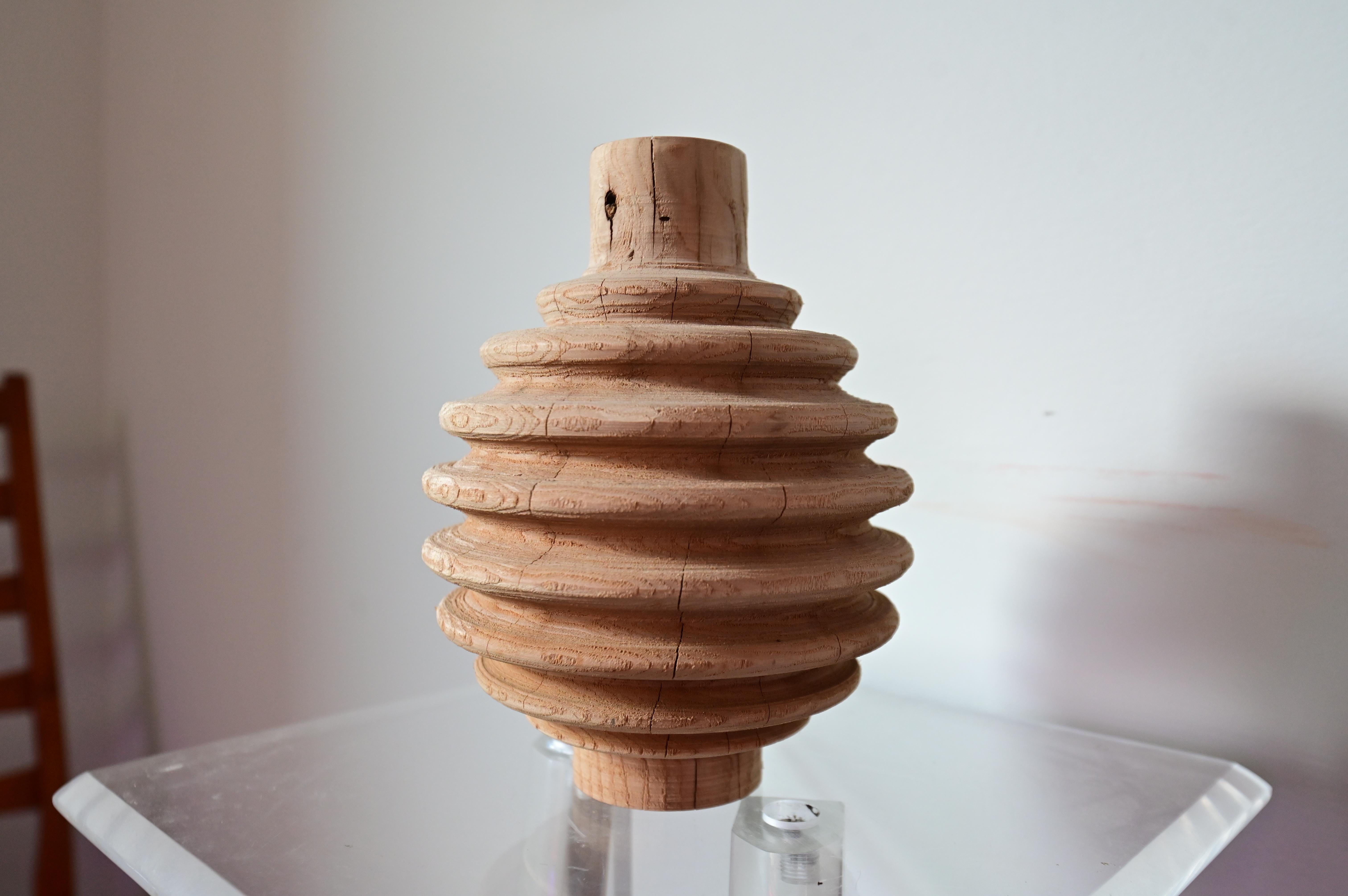 Sculpted Original Honey Dipper Vase from Sassafras Wood For Sale 1