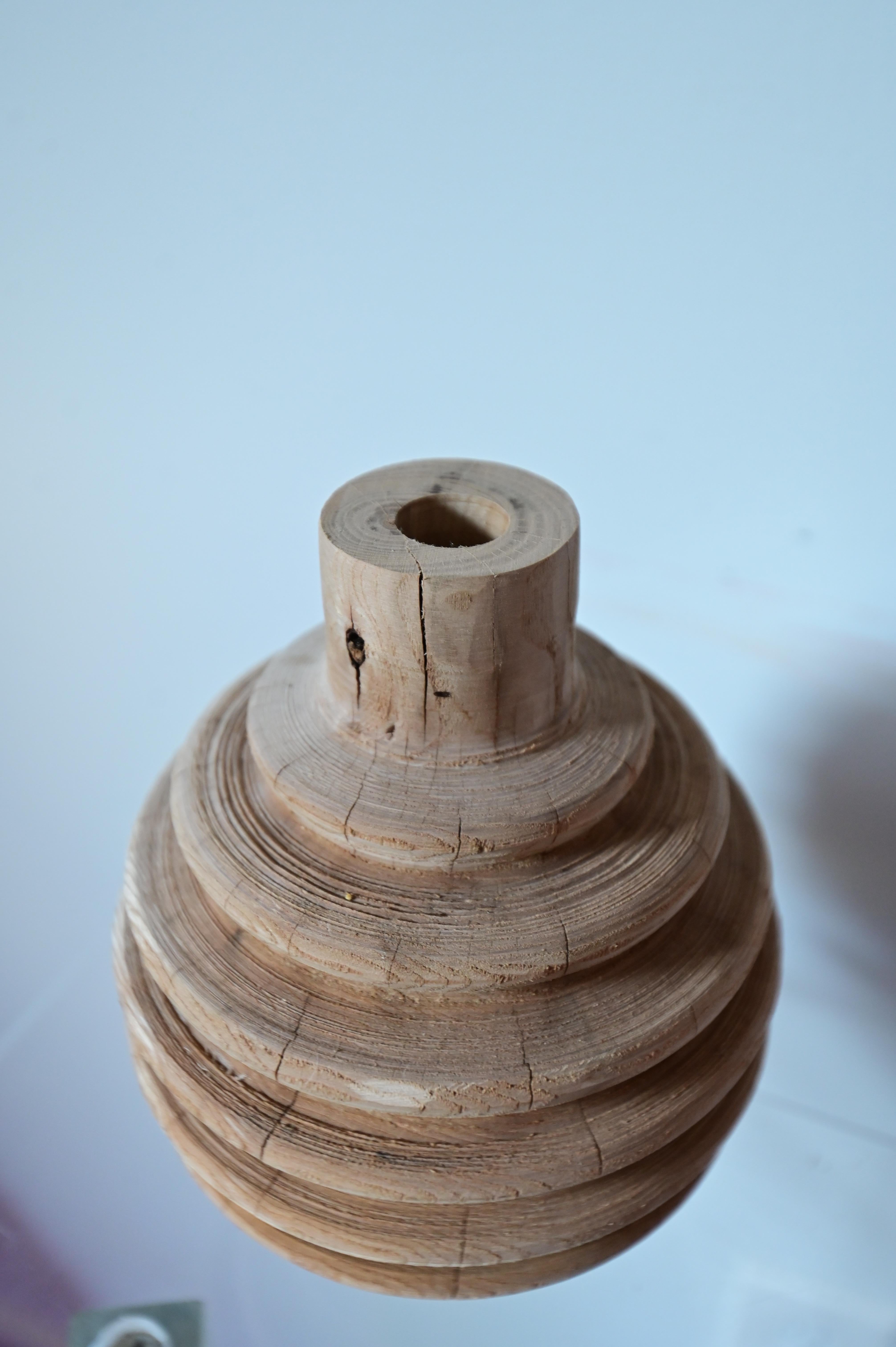 Sculpted Original Honey Dipper Vase from Sassafras Wood For Sale 3