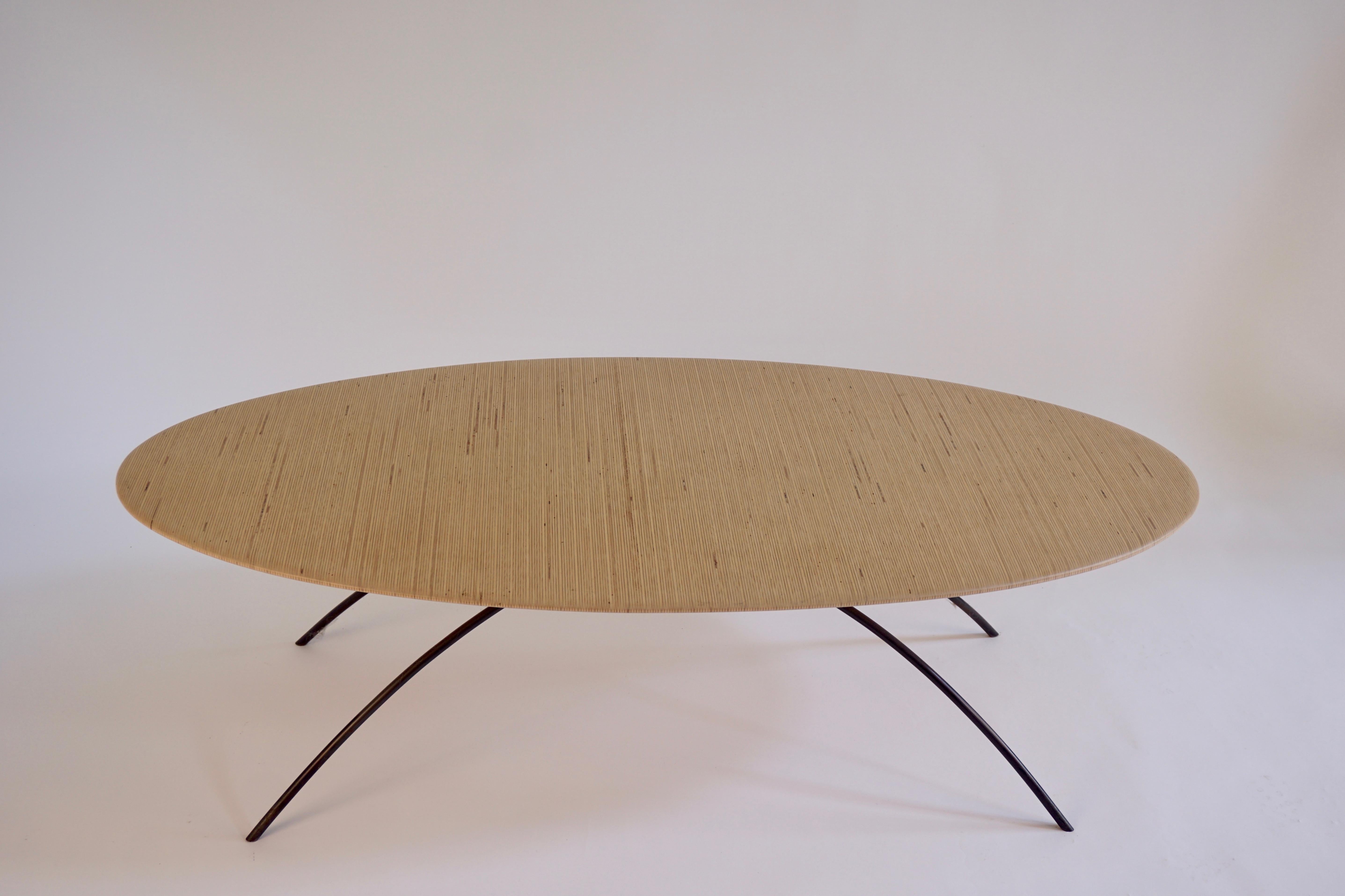 American Sculpted Oval Coffee Table, Laminated Finnland Plywood