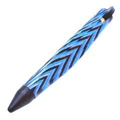 21st Century Blue Hand and Machine made Sculpted Pen in Wood, Limited Edition