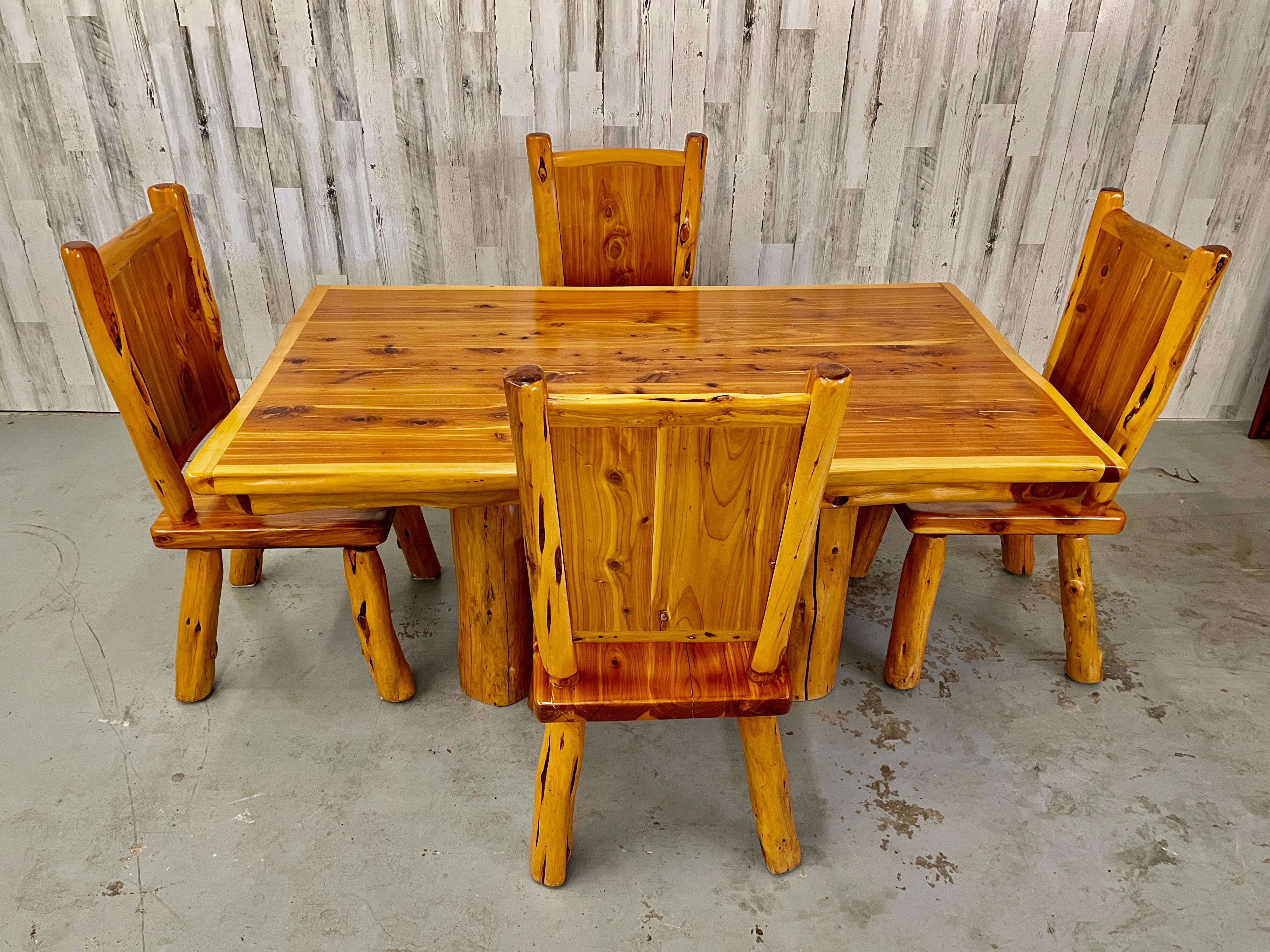pine table and chairs