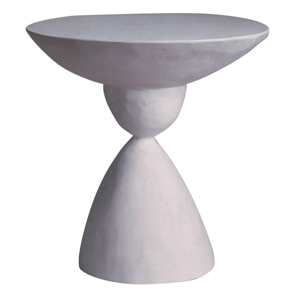 Sculpted Plaster Marasai Side Table
