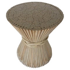 Sculpted Rattan Dining Table Base Pedestal circa 1960's