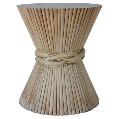 Used Sculpted Rattan Dining Table Base Pedestal circa 1960's