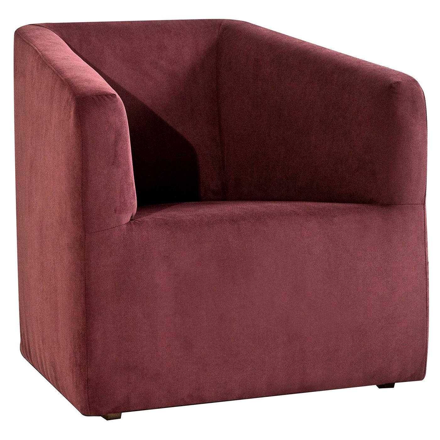 Sculpted Red Armchair