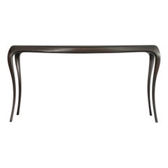 Sculpted Sapele Mahogany Console Table in Espresso, 1960s