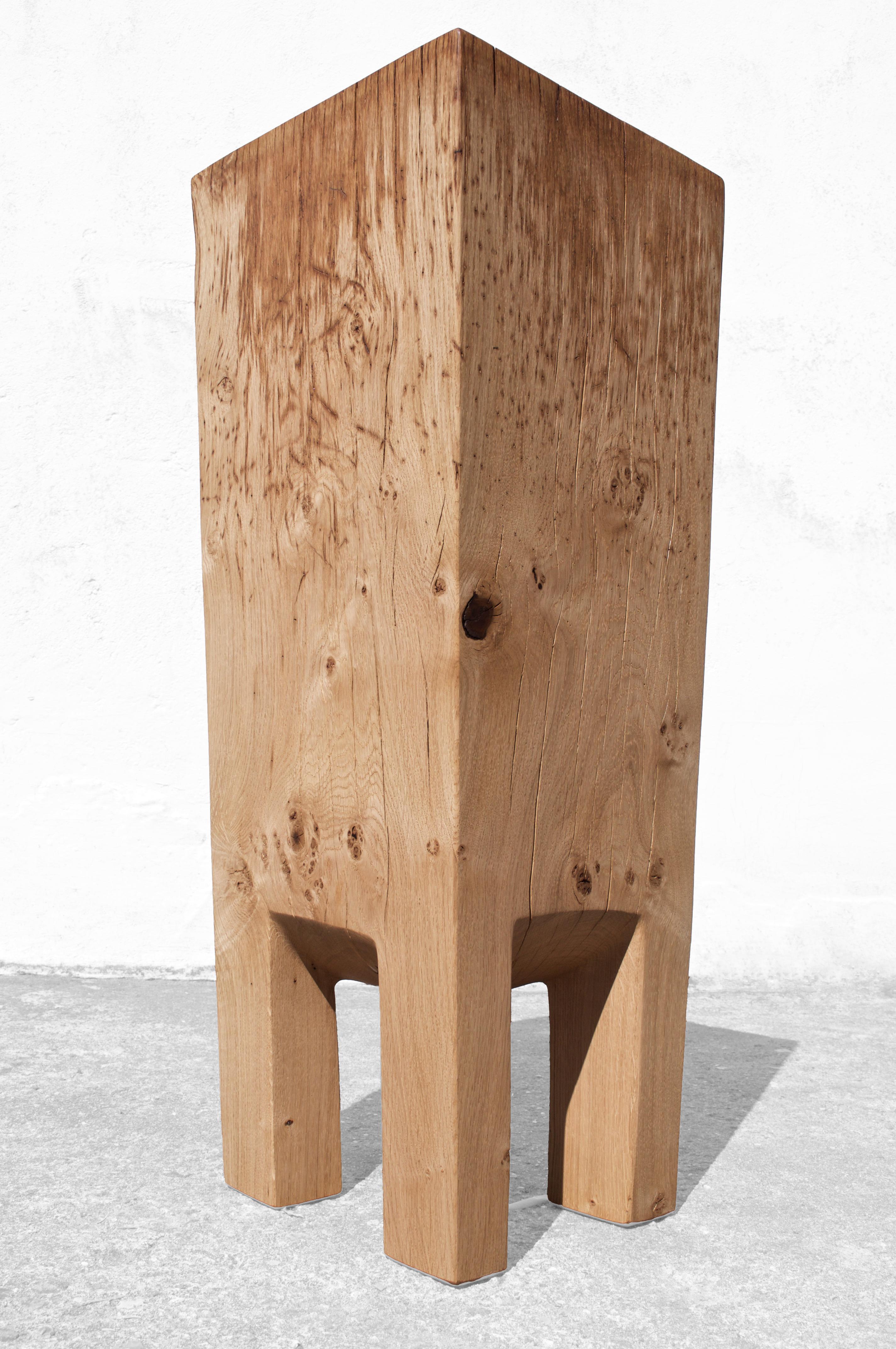 German Sculpted Side Table by Jörg Pietschmann For Sale