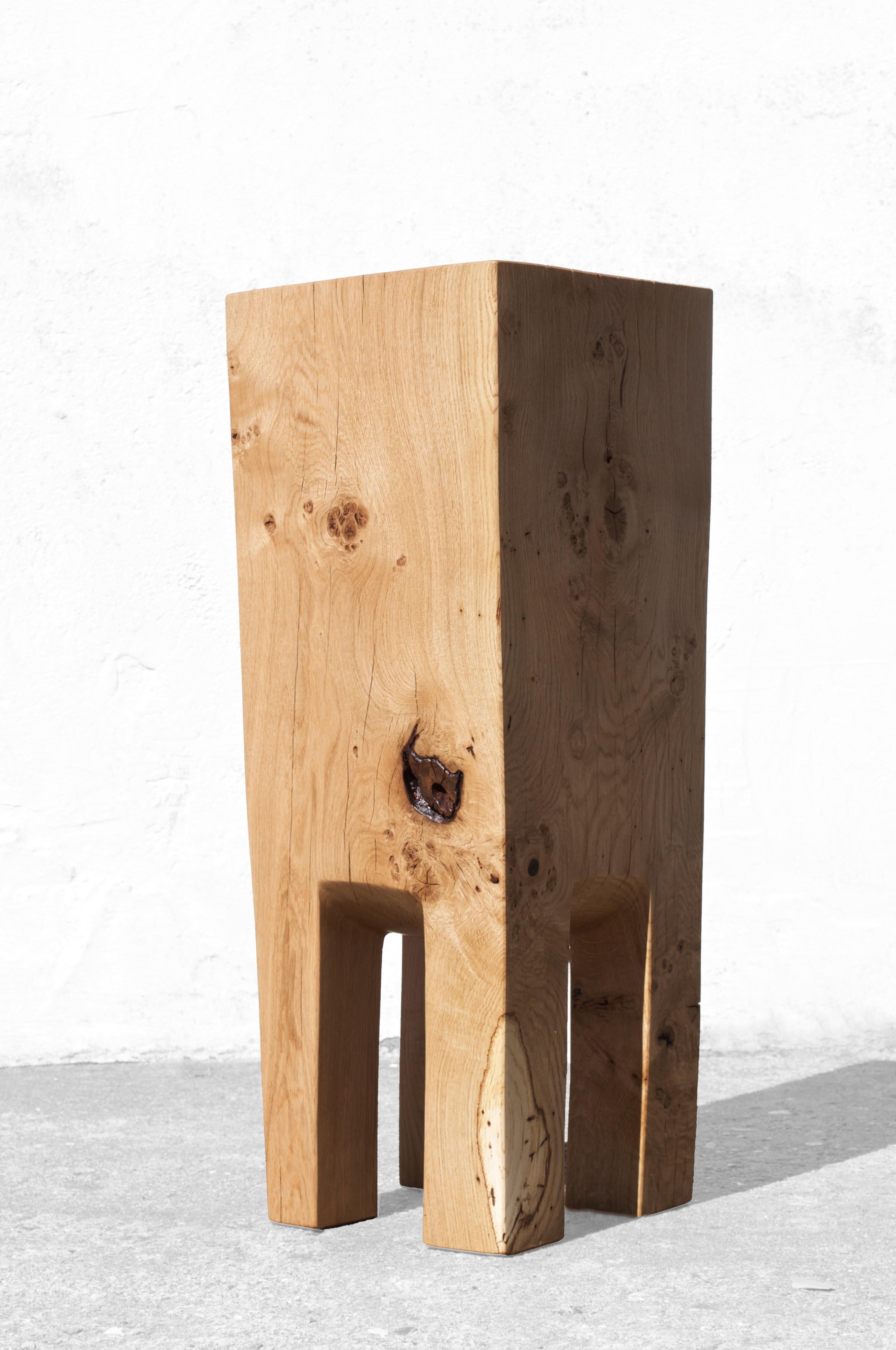 German Sculpted Side Table by Jörg Pietschmann For Sale