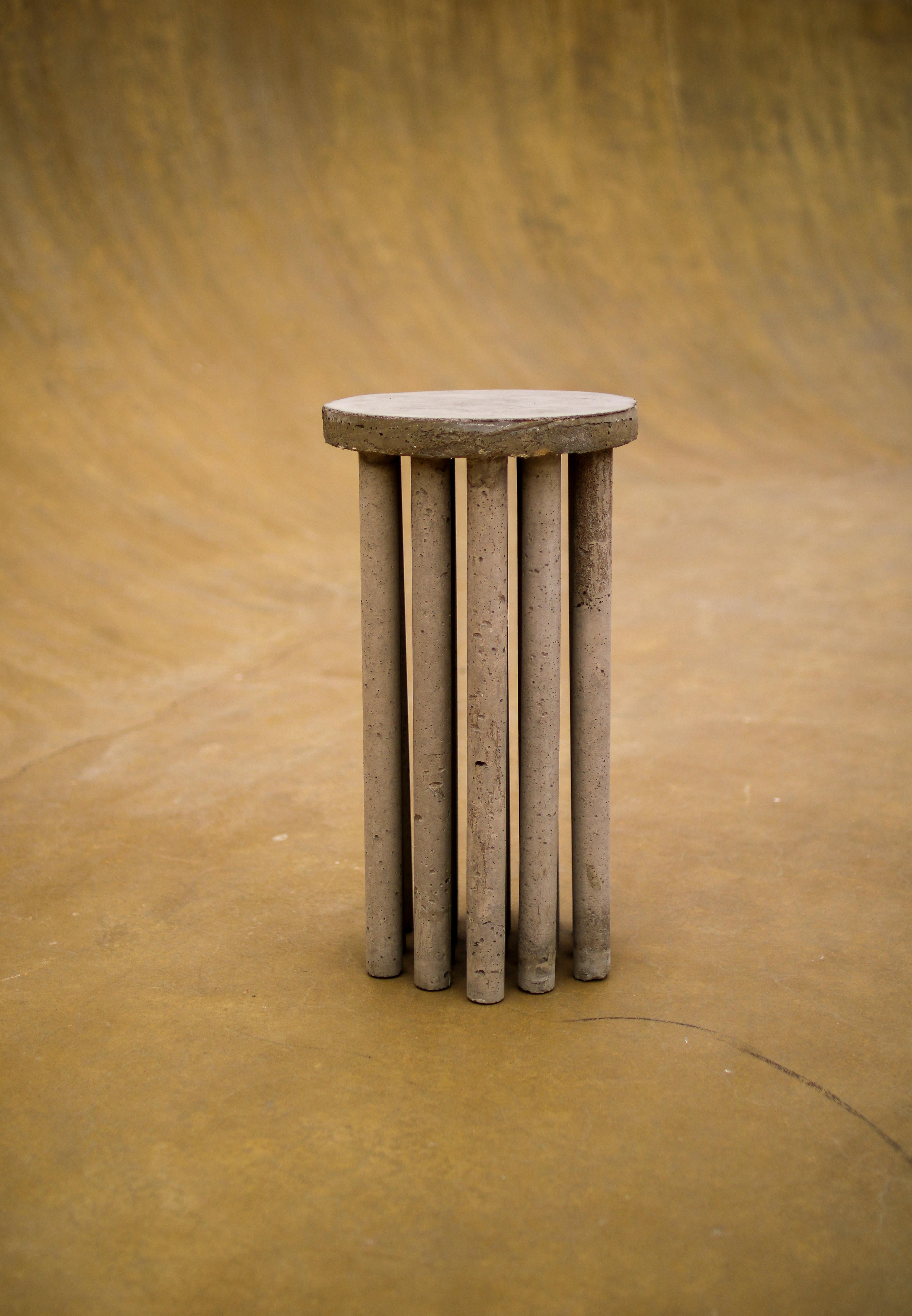 PÅLE Sculpted side table by Lucas Morten In New Condition In Geneve, CH
