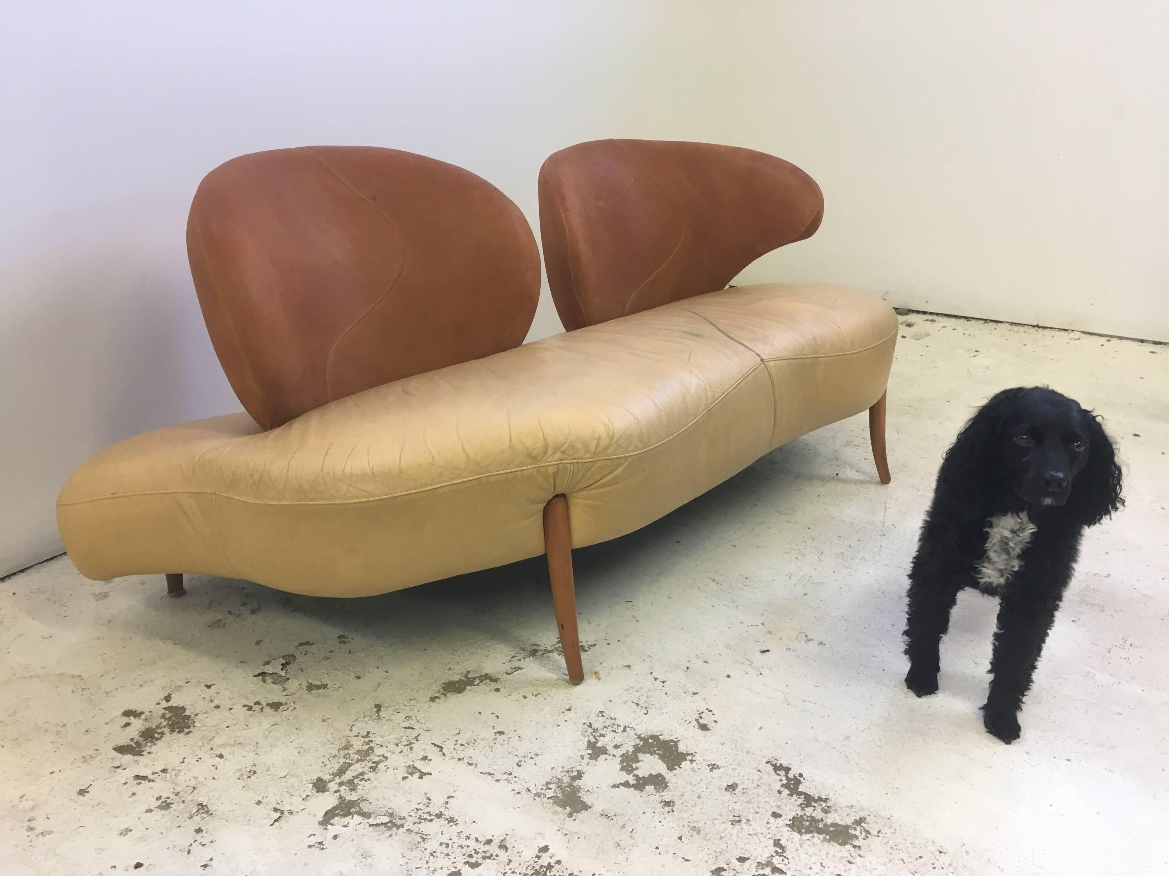 Sculpted Sofa in Leather by Poltromec Italia 1
