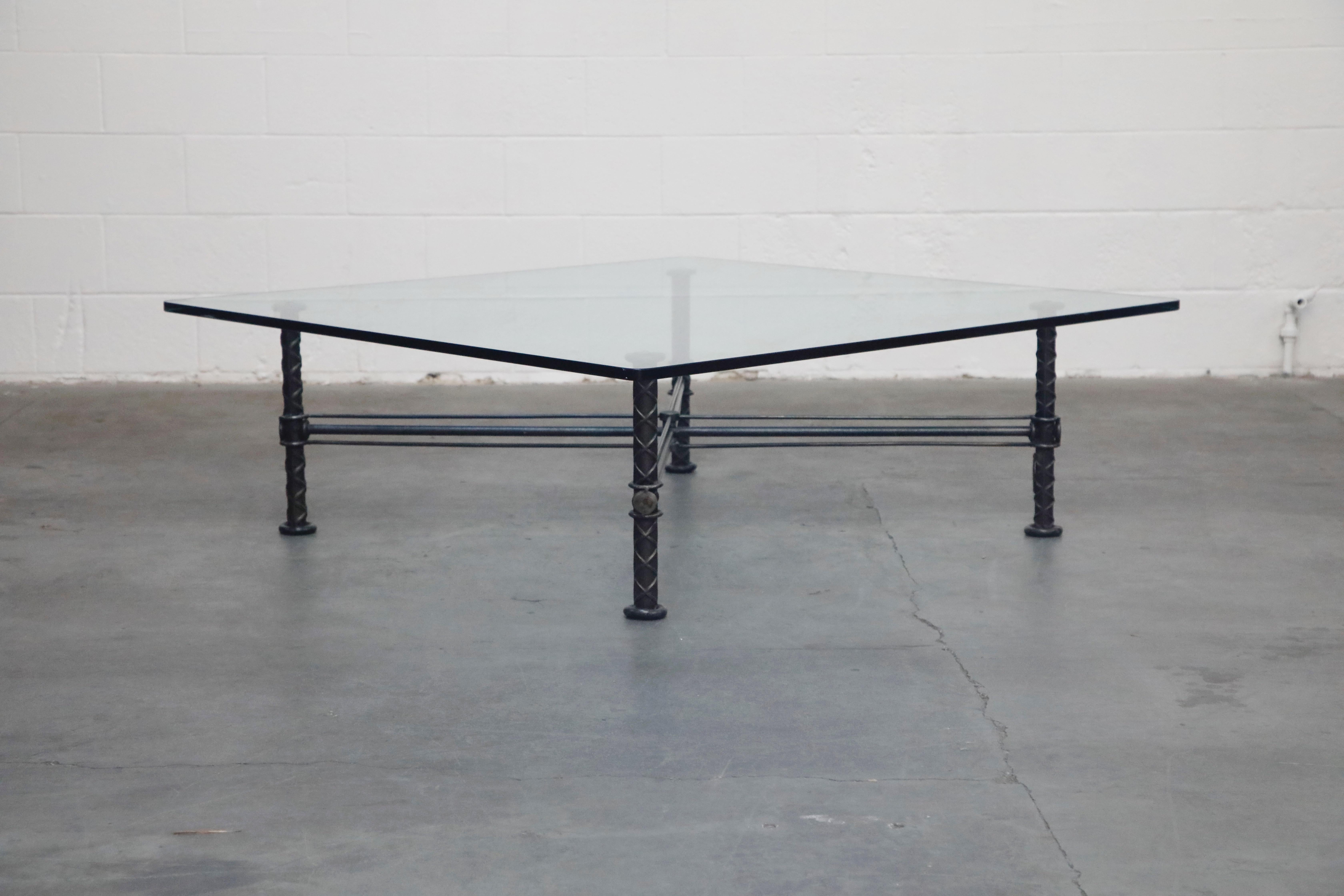 Mid-Century Modern Sculpted Steel Coffee Table by Ilana Goor, Signed and Numbered Edition