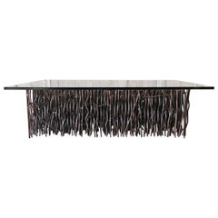 Sculpted Steel Rod Coffee Table
