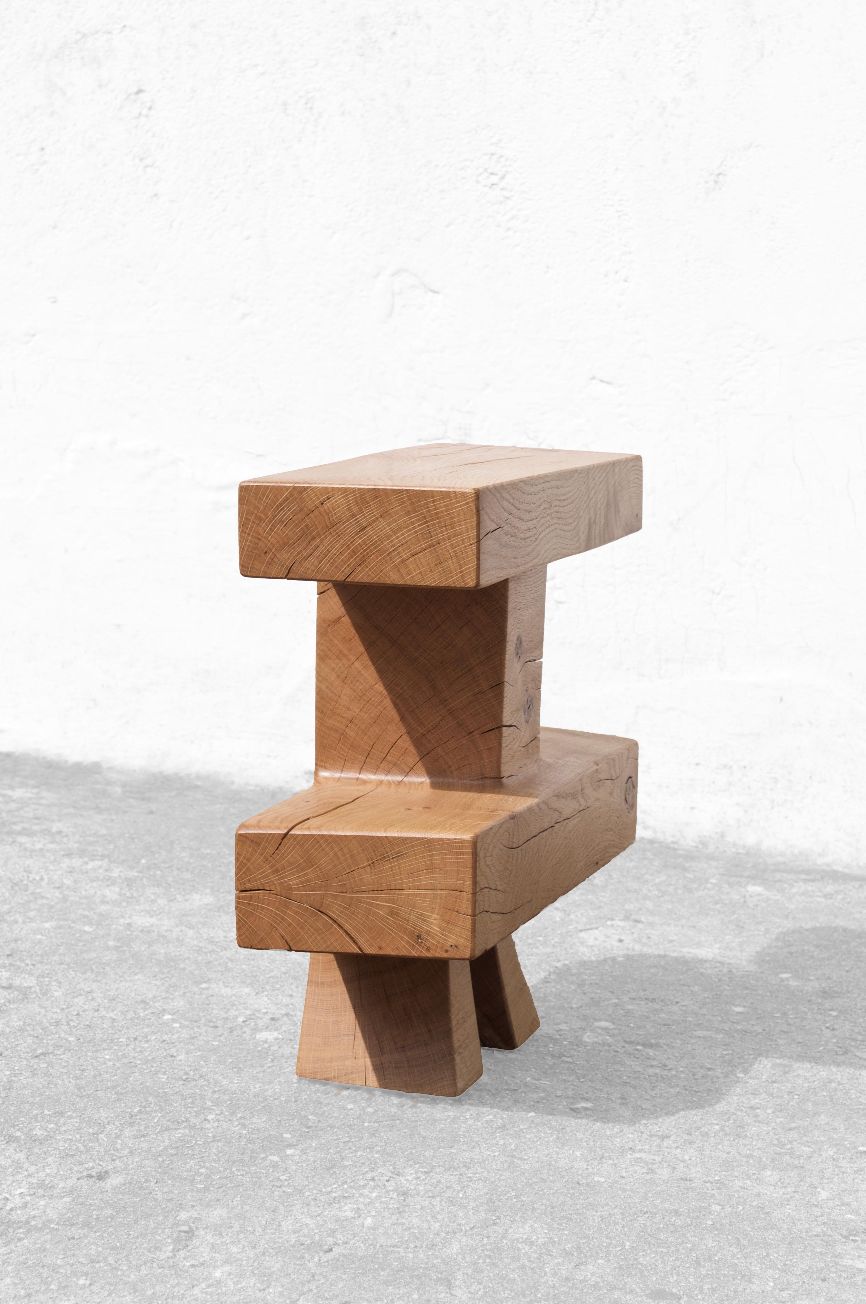 German Sculpted Stool by Jörg Pietschmann For Sale