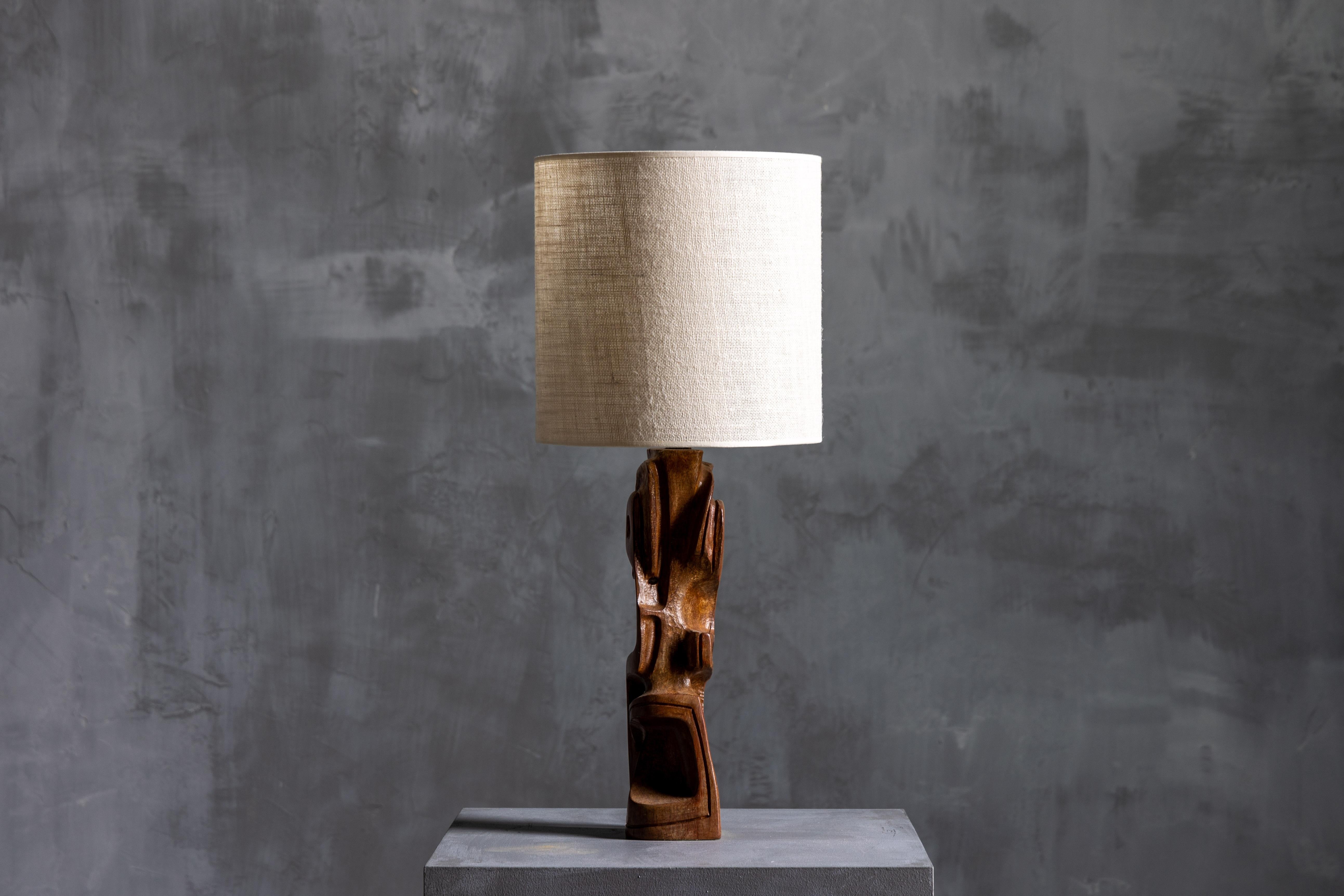 Organic Modern Sculpted Table Lamp by Gianni Pinna, Italy, 1970s For Sale