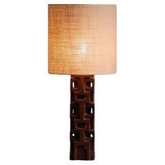 Lampada da tavolo scolpita di Gianni Pinna, Italia, anni '70