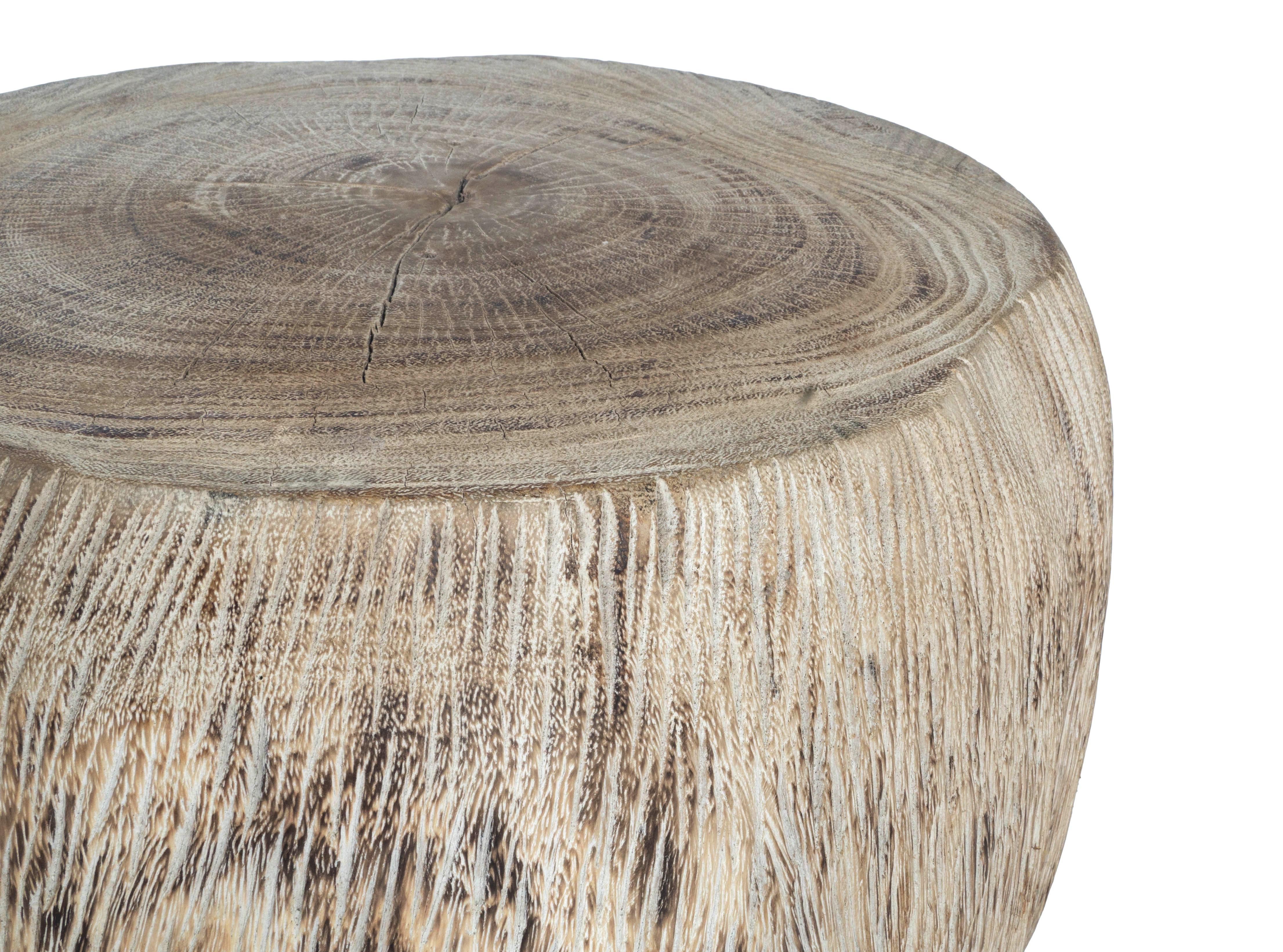Organic Modern Sculpted Trunk Side Table