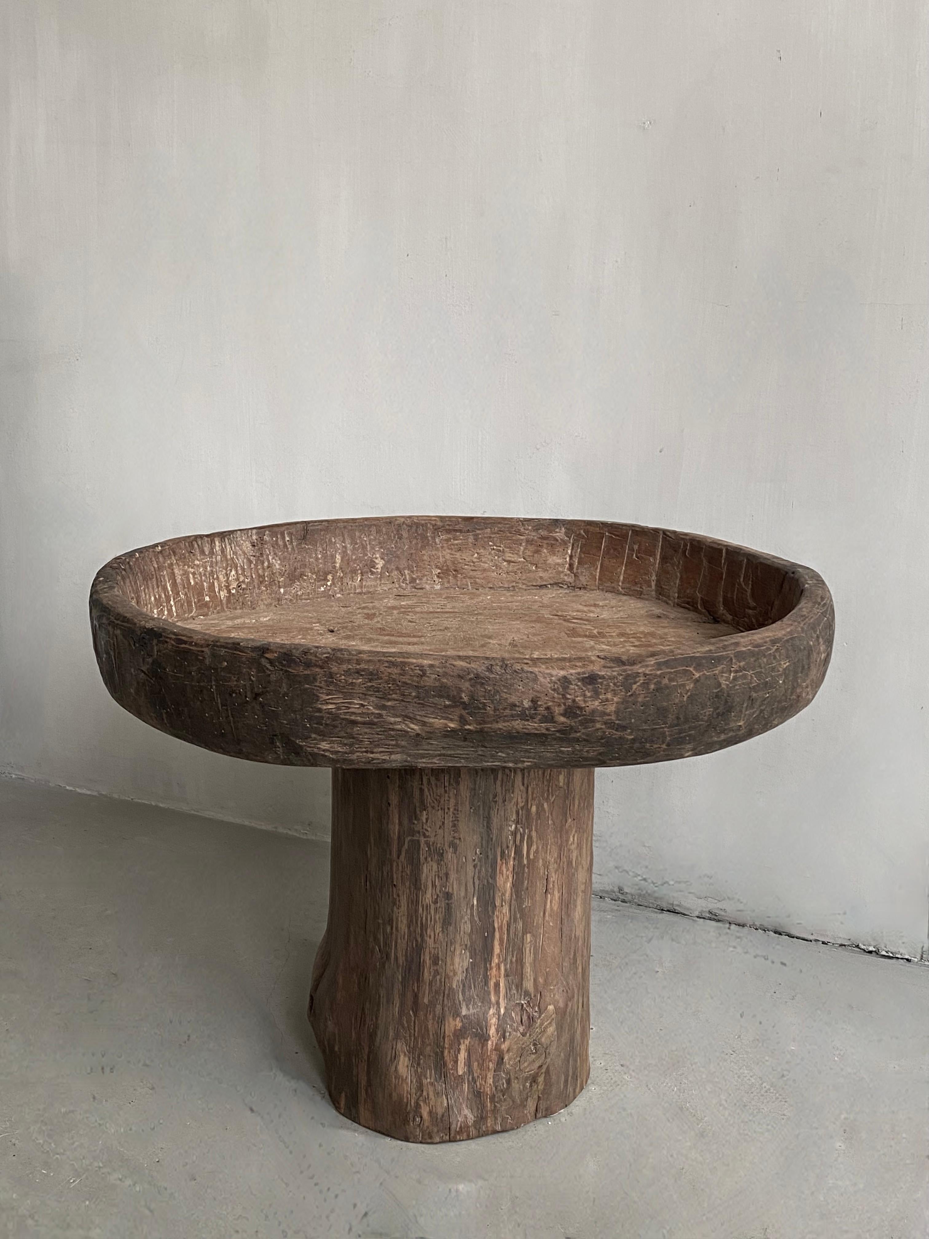 Sculpted Wabi Sabi Side table at 1stDibs