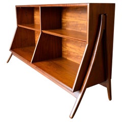 Vintage Sculpted Walnut Bookcase by Kipp Stewart for Drexel, circa 1965