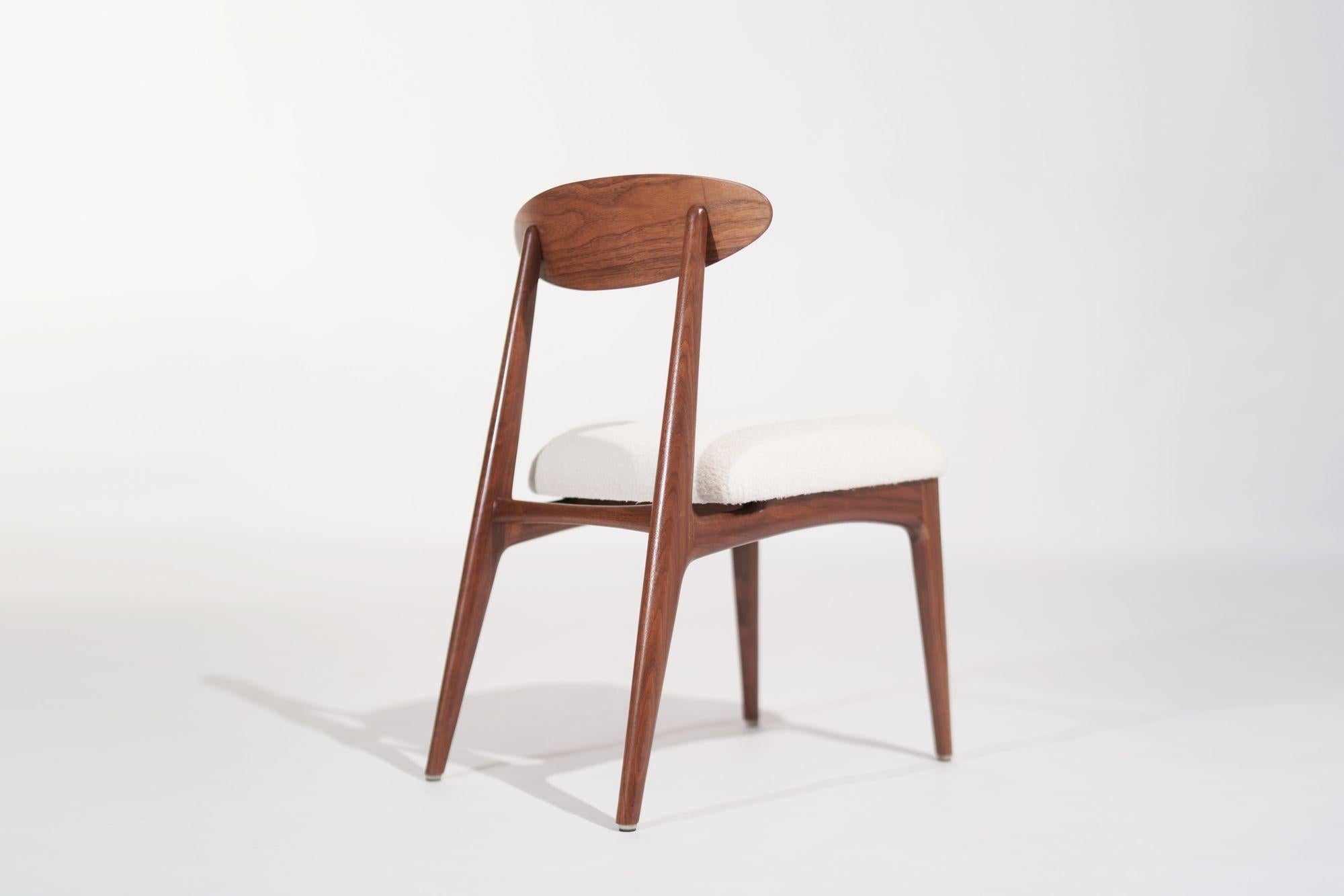 American Sculpted Walnut Desk Chair by C. Stan Morris, C. 1967 For Sale