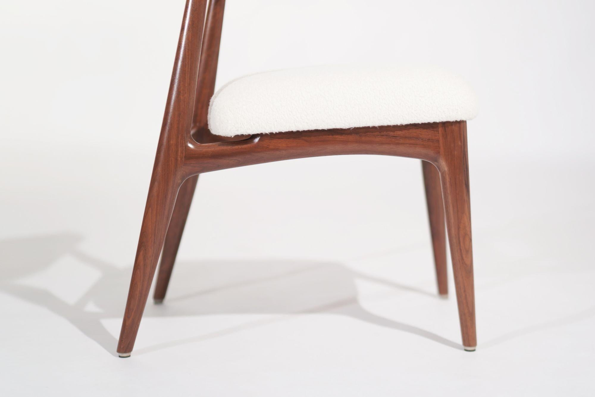 Sculpted Walnut Desk Chair by C. Stan Morris, C. 1967 For Sale 1