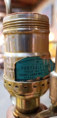 Sculpted Walnut Floor Lamp by Laurel Lamp Company