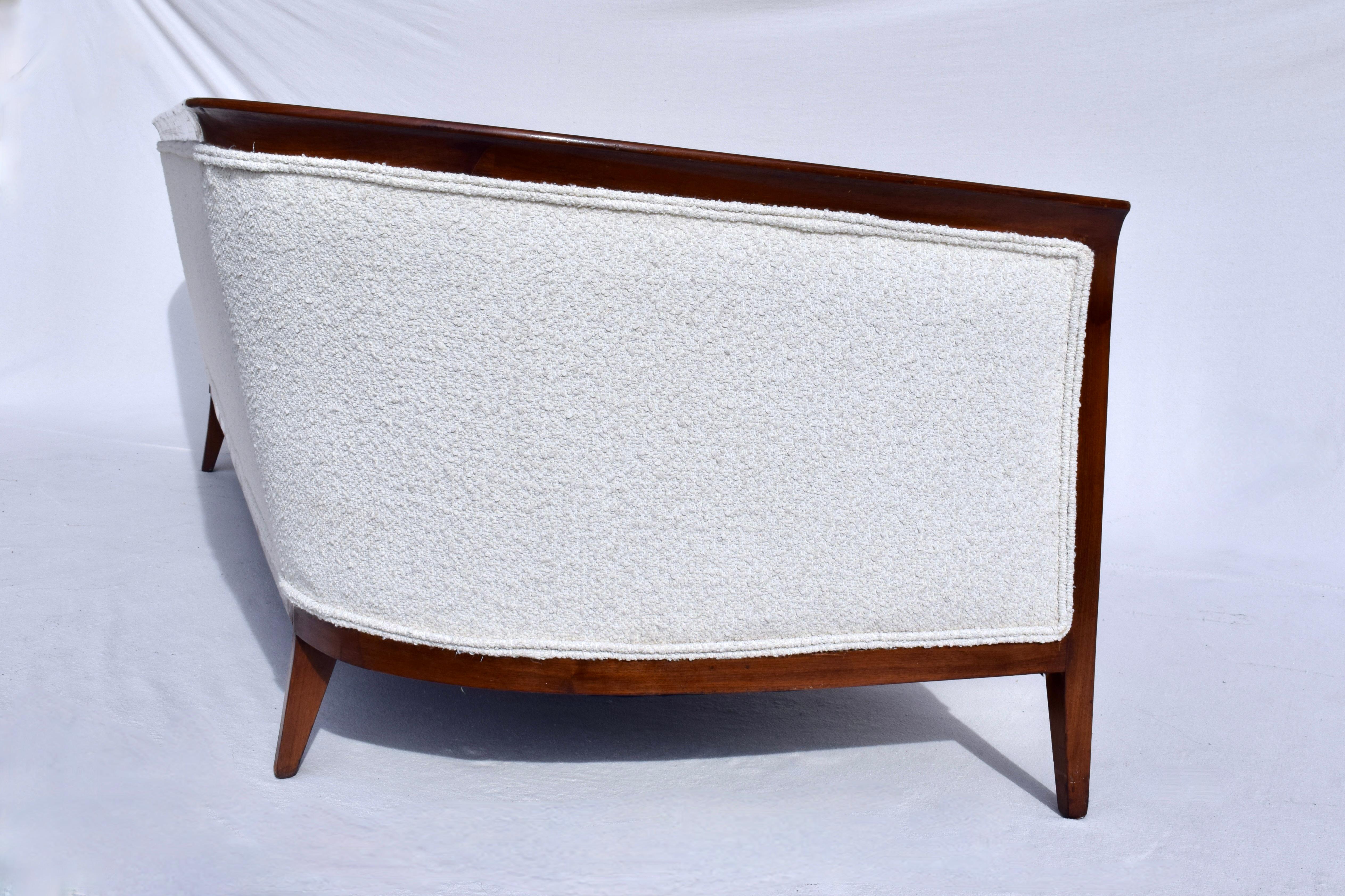 Sculpted Walnut Sofa by Erwin Lambeth For Sale 6