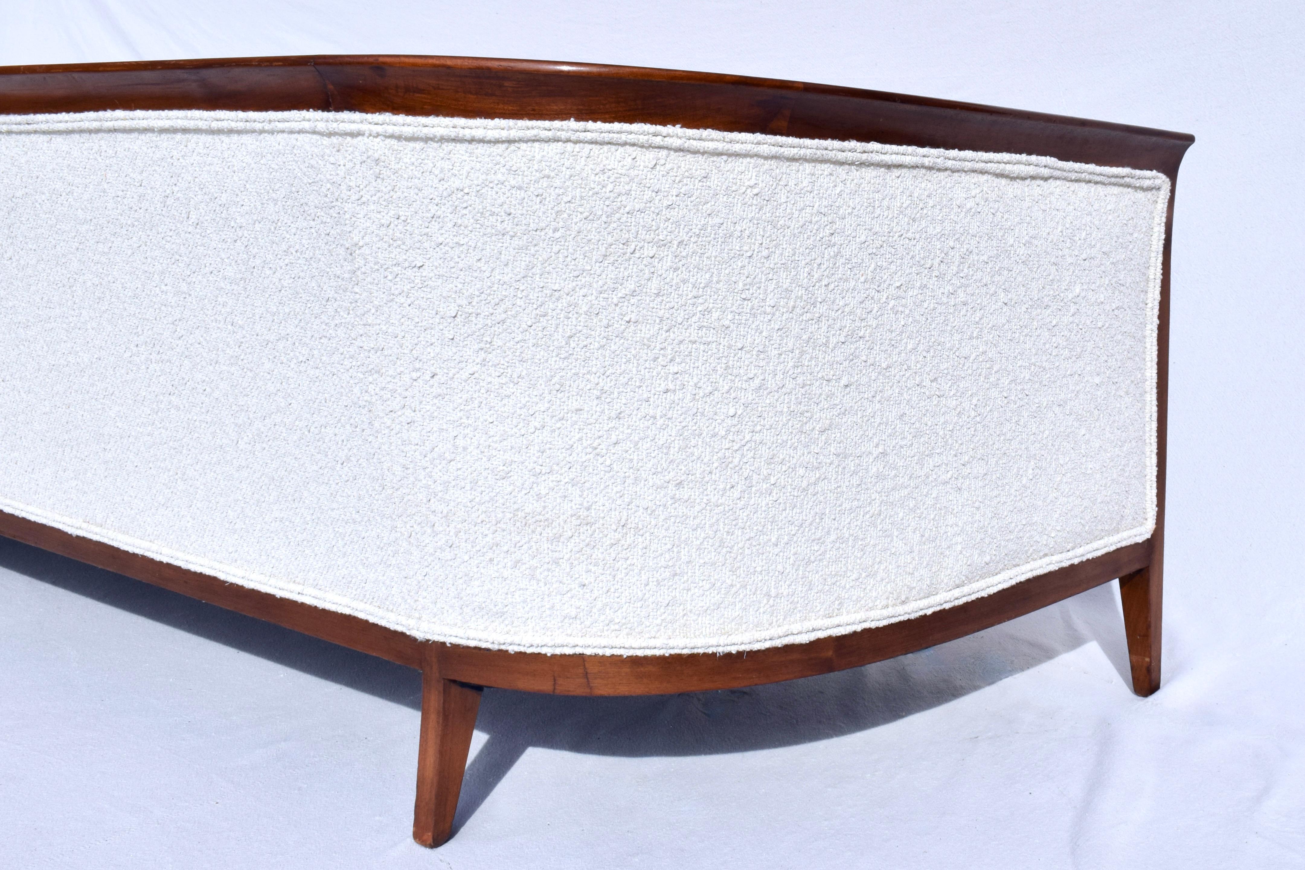Sculpted Walnut Sofa by Erwin Lambeth For Sale 8