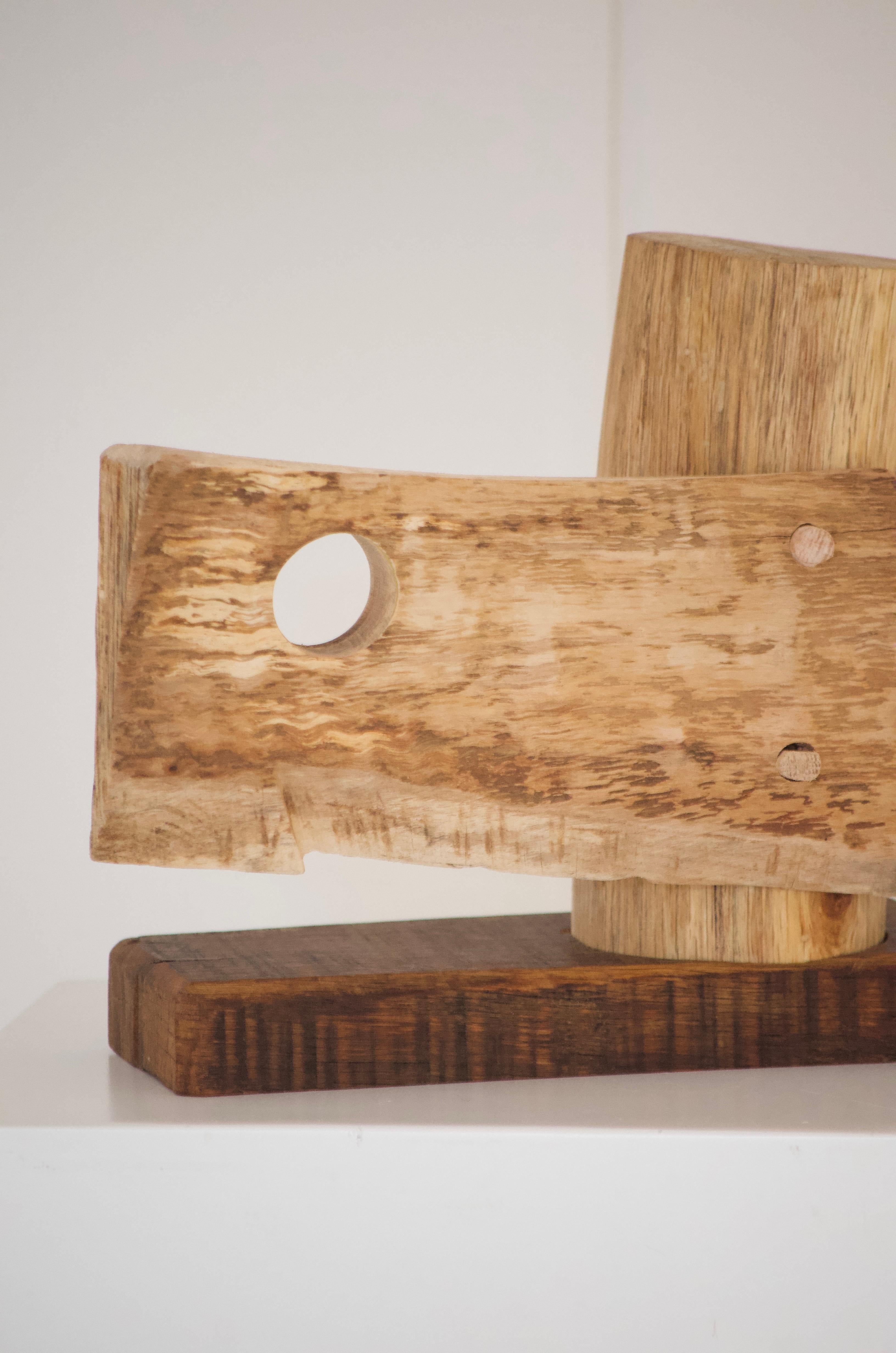 Lampe aus geschnitztem Holz von Degivry, Frankreich im Zustand „Gut“ im Angebot in Saint-Ouen, FR