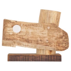 Sculpted wood lamp by Degivry, France