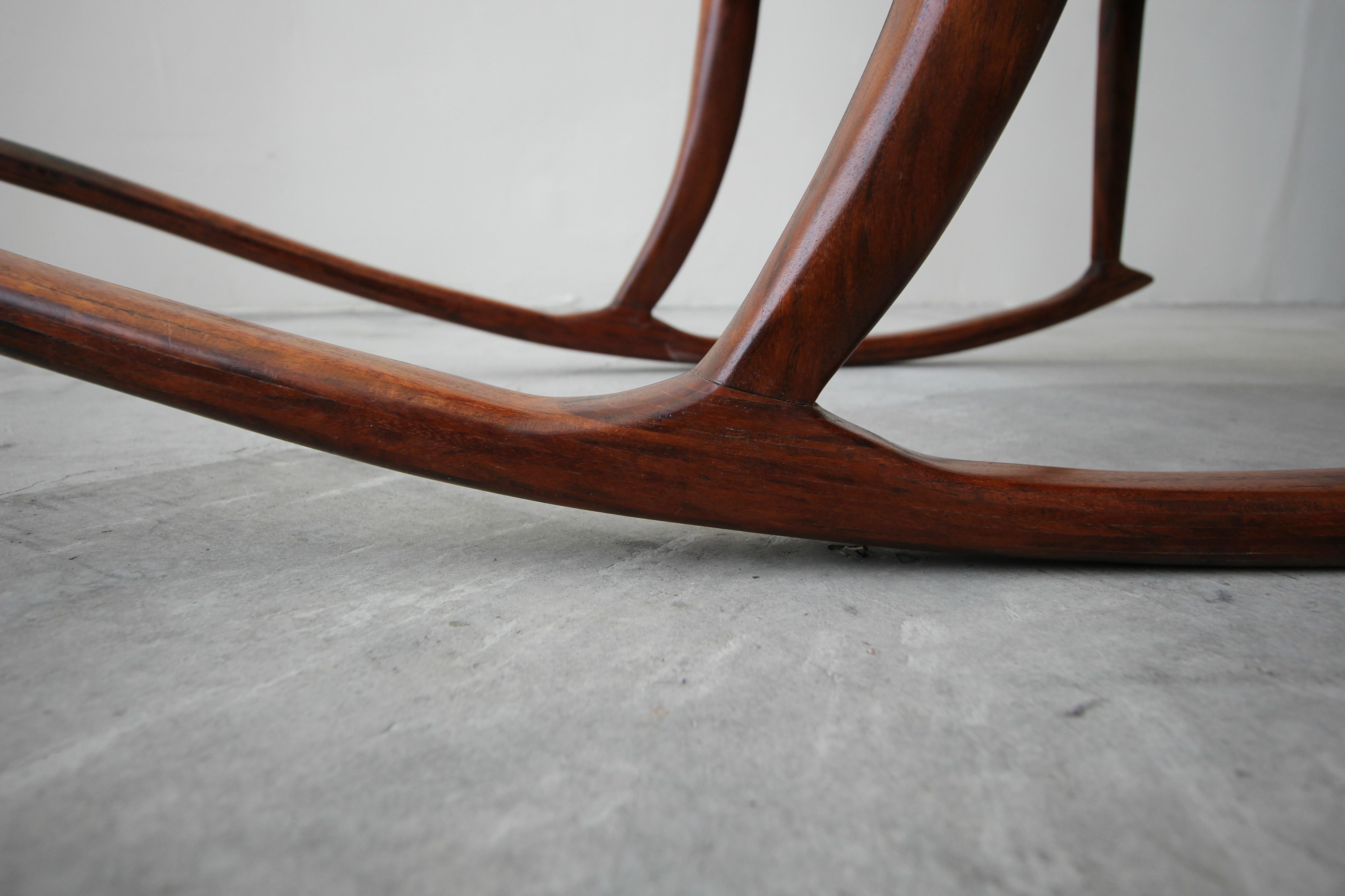 Sculpted Wood Studio Rocking Chair after Sam Maloof 3