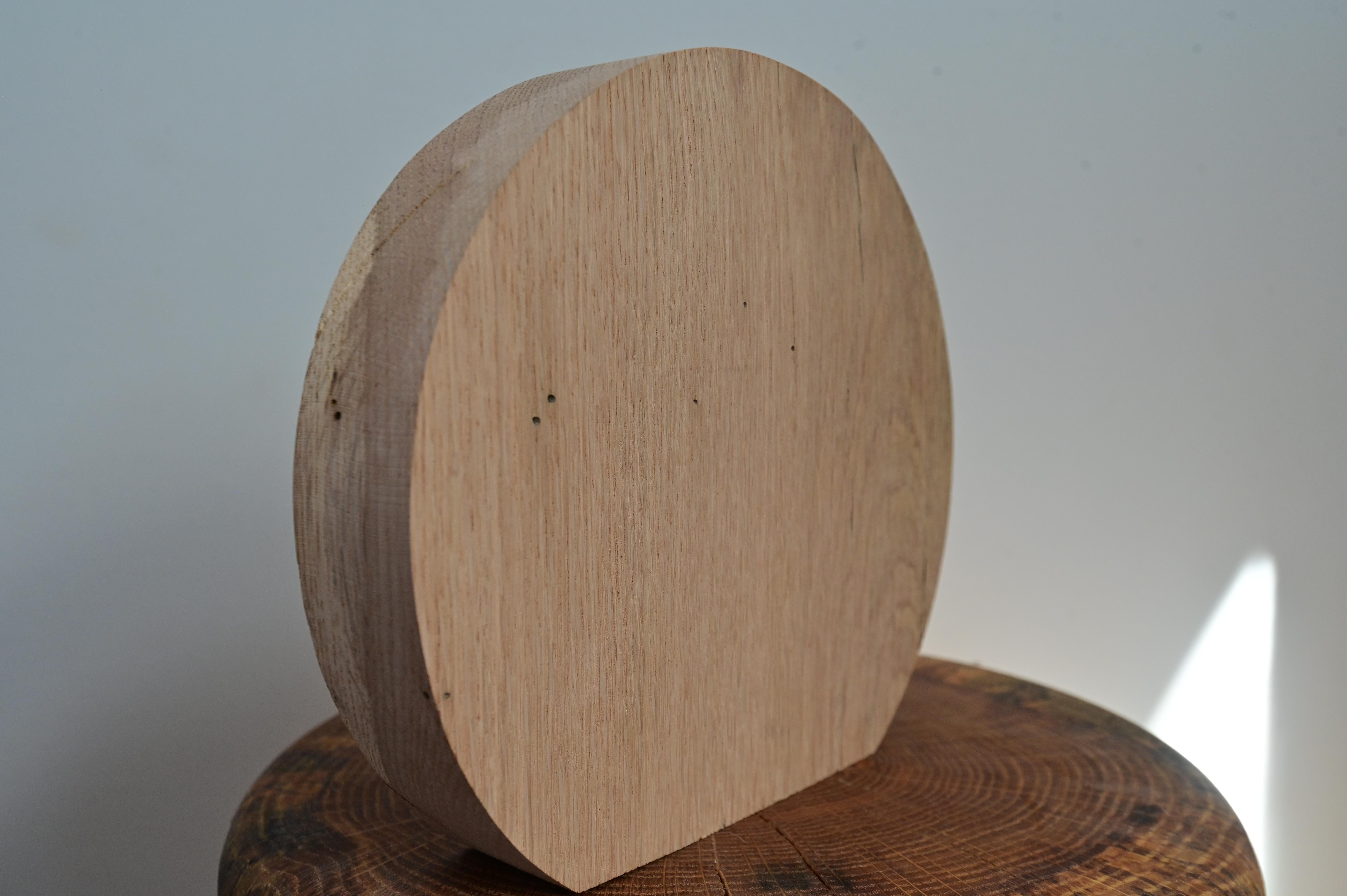 Primitive Sculpted Wooden Oak Vase For Sale