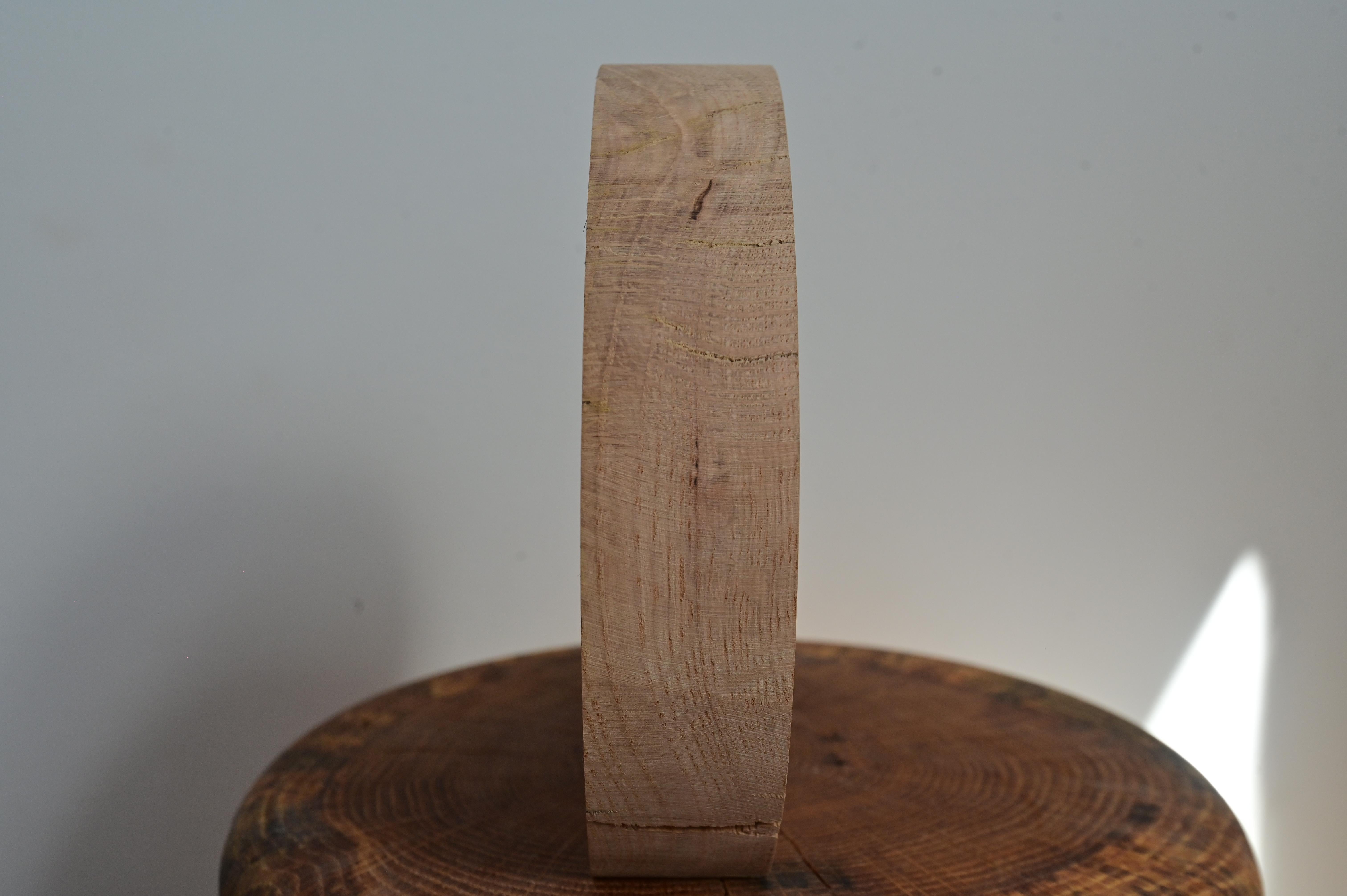 Carved Sculpted Wooden Oak Vase For Sale