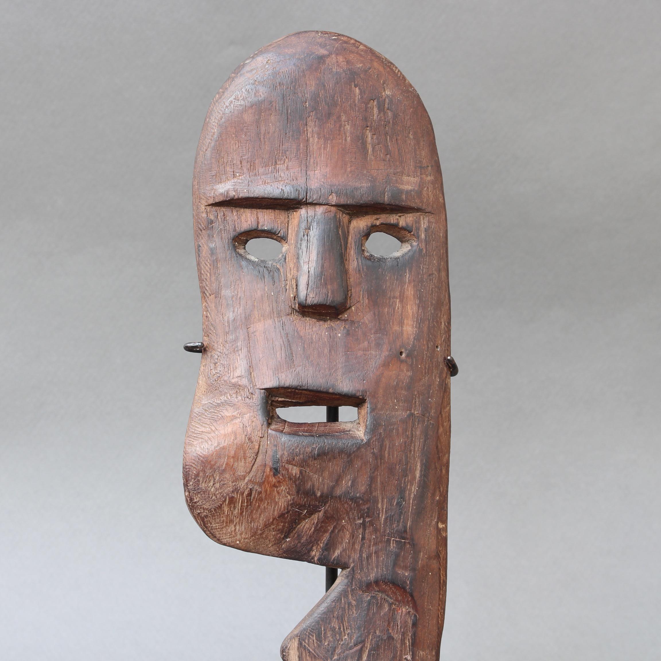 Sculpted Wooden Traditional Mask from Timor, Indonesia, circa 1960s-1970s 4