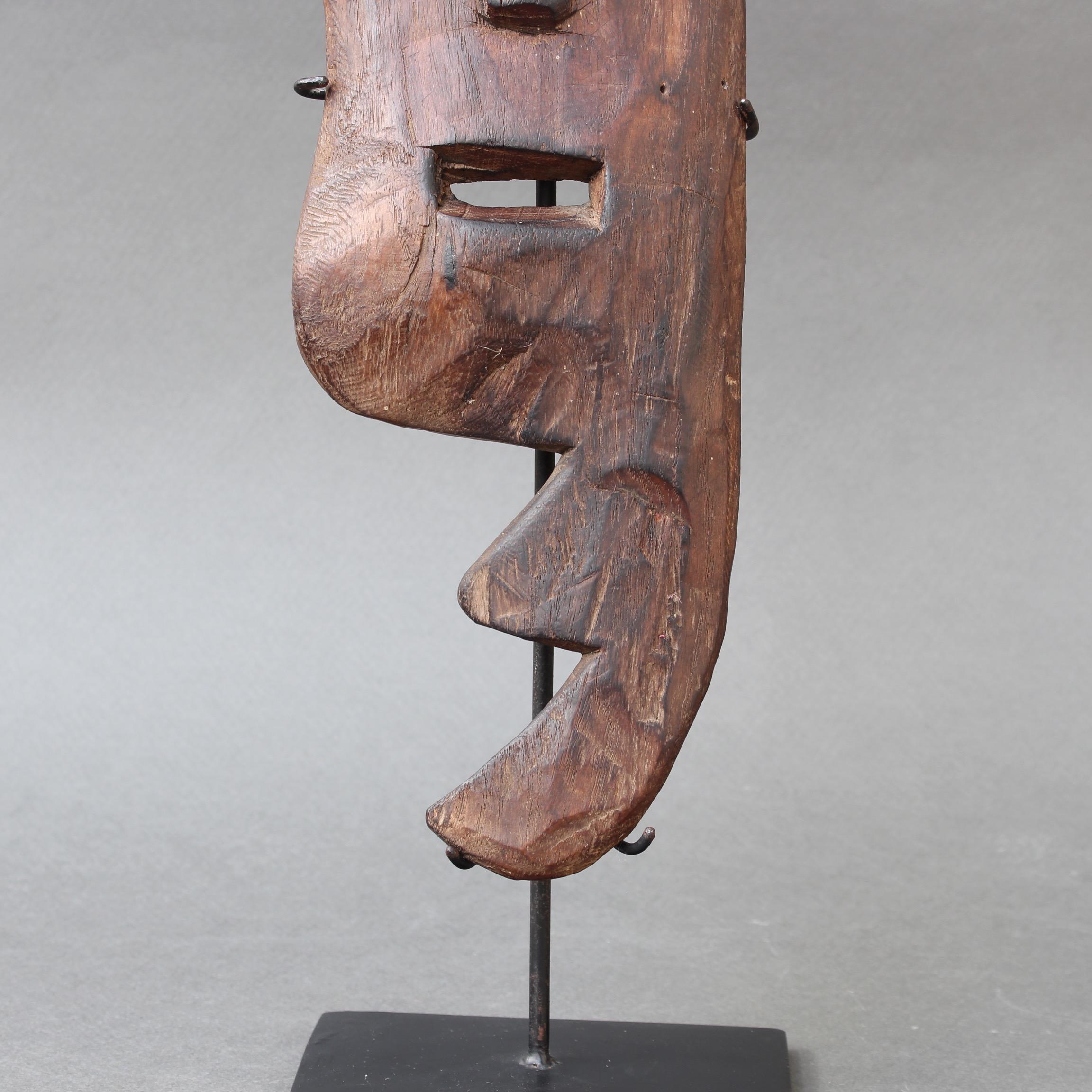 Sculpted Wooden Traditional Mask from Timor, Indonesia, circa 1960s-1970s 5