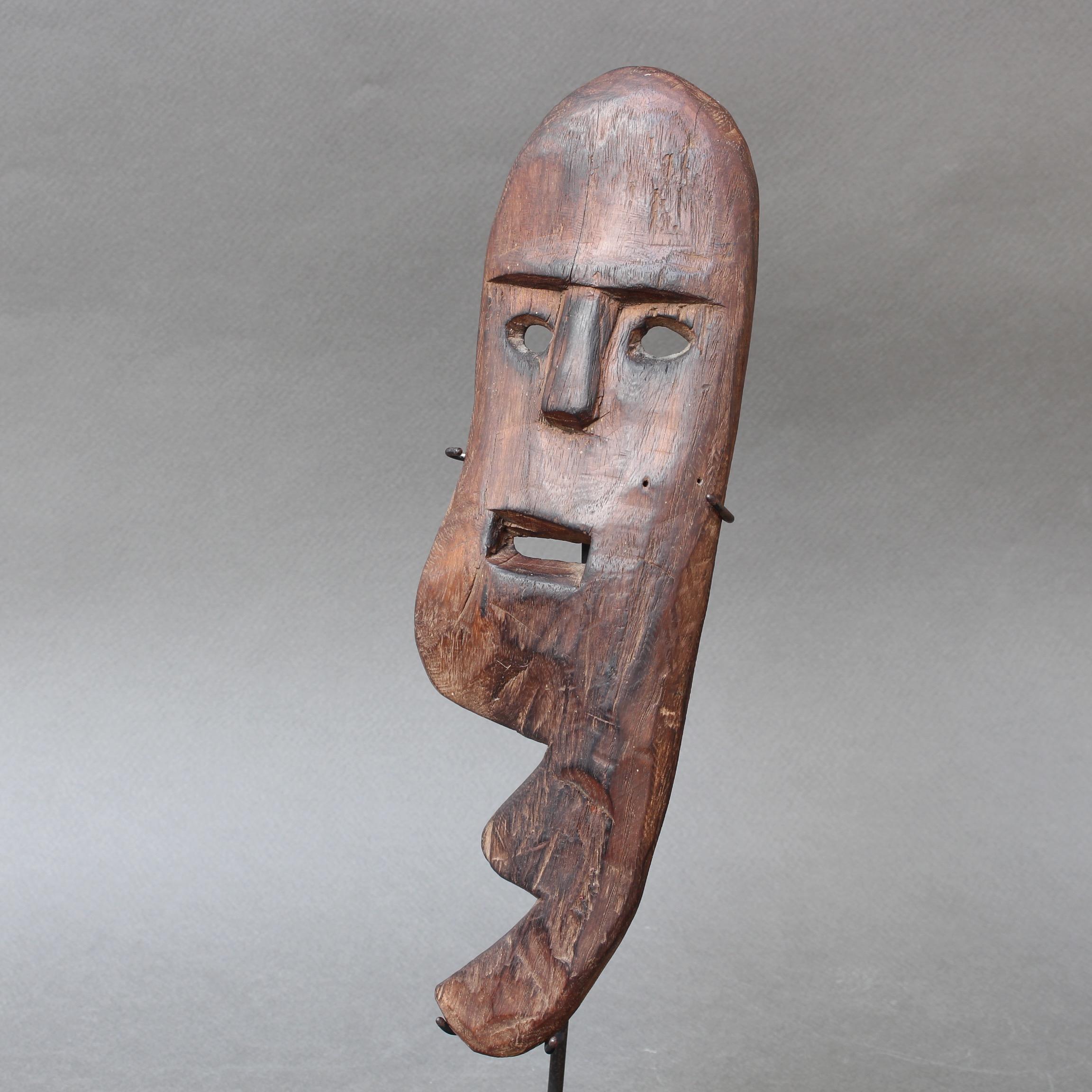 Sculpted Wooden Traditional Mask from Timor, Indonesia, circa 1960s-1970s 2