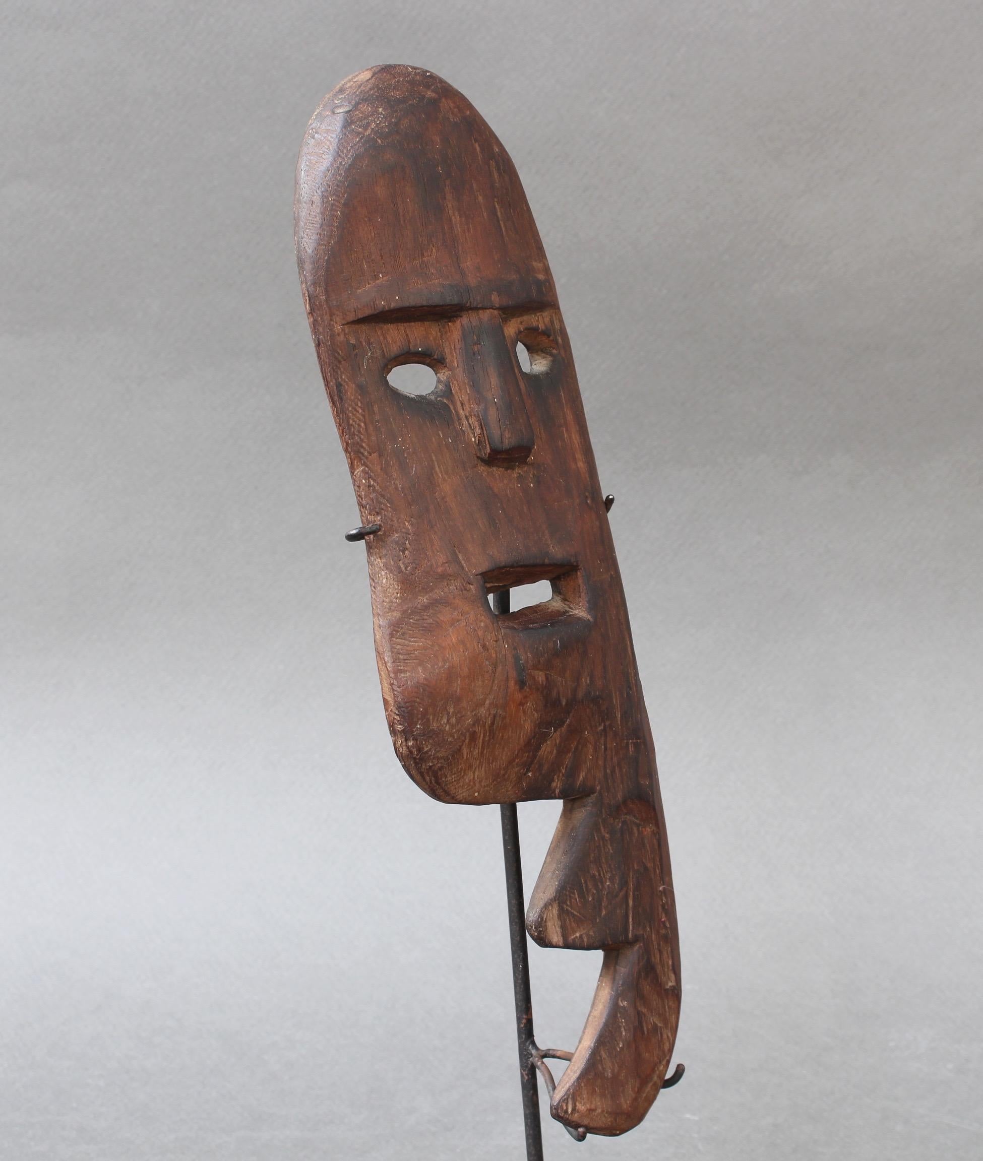 Sculpted Wooden Traditional Mask from Timor, Indonesia, circa 1960s-1970s 3