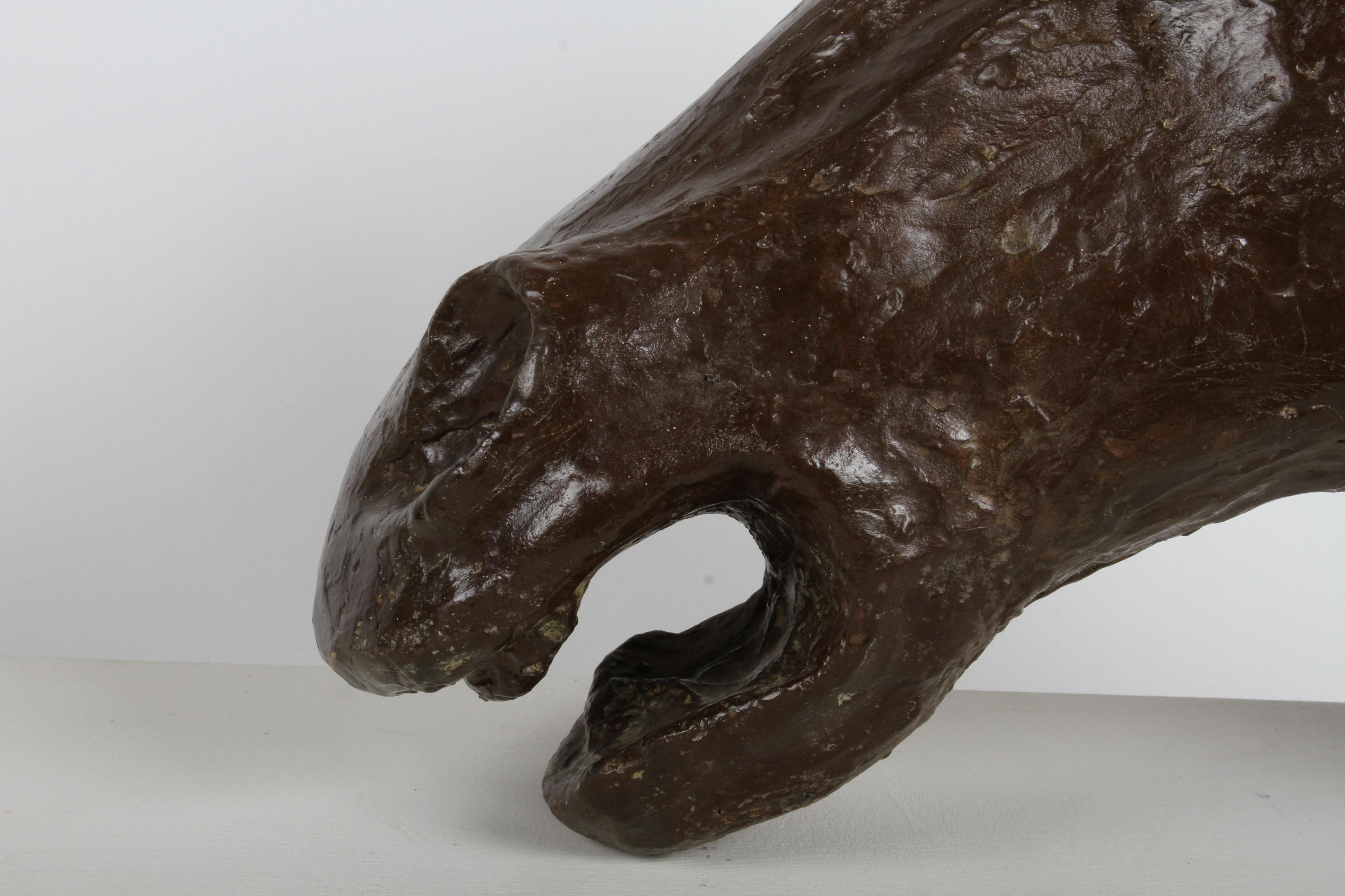Late 20th Century Sculptor & Artist Tom Bill - Unique Life Size Lost Wax Bronze Horse Head Bust For Sale