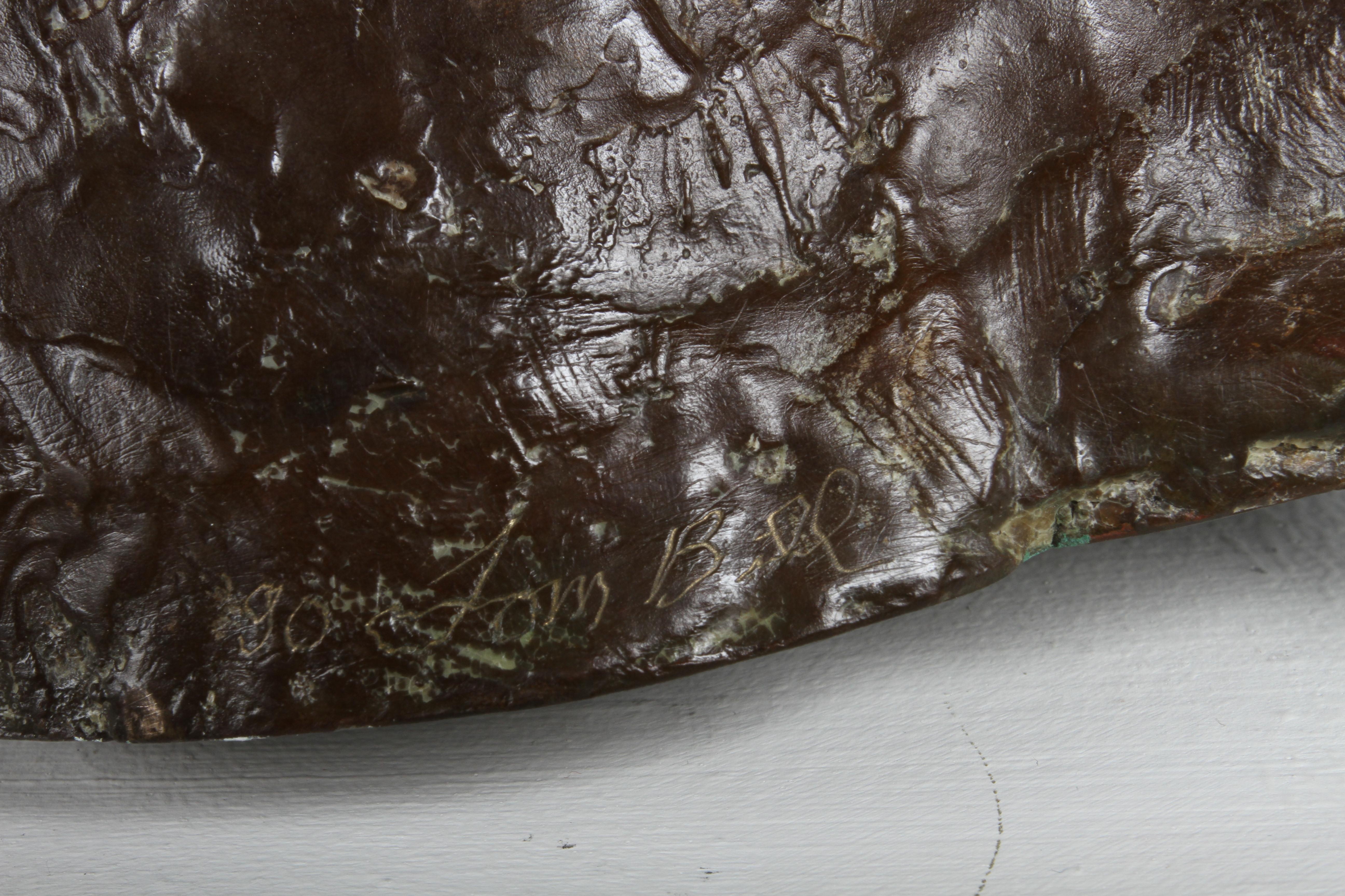Sculptor & Artist Tom Bill - Unique Life Size Lost Wax Bronze Horse Head Bust For Sale 3