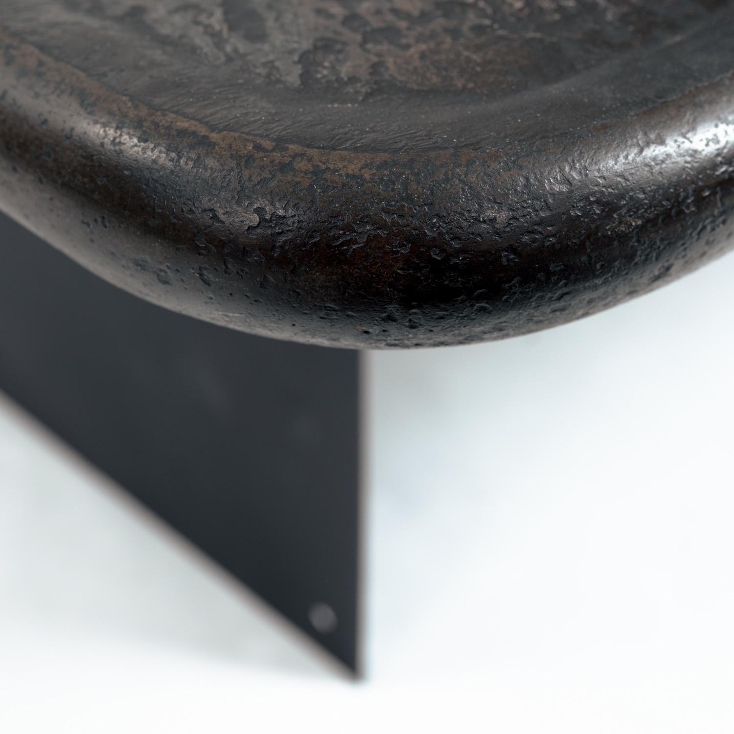 Sculptor Paul Kingma center mozaic coffeetable with slate and gemstones, 1988 For Sale 4