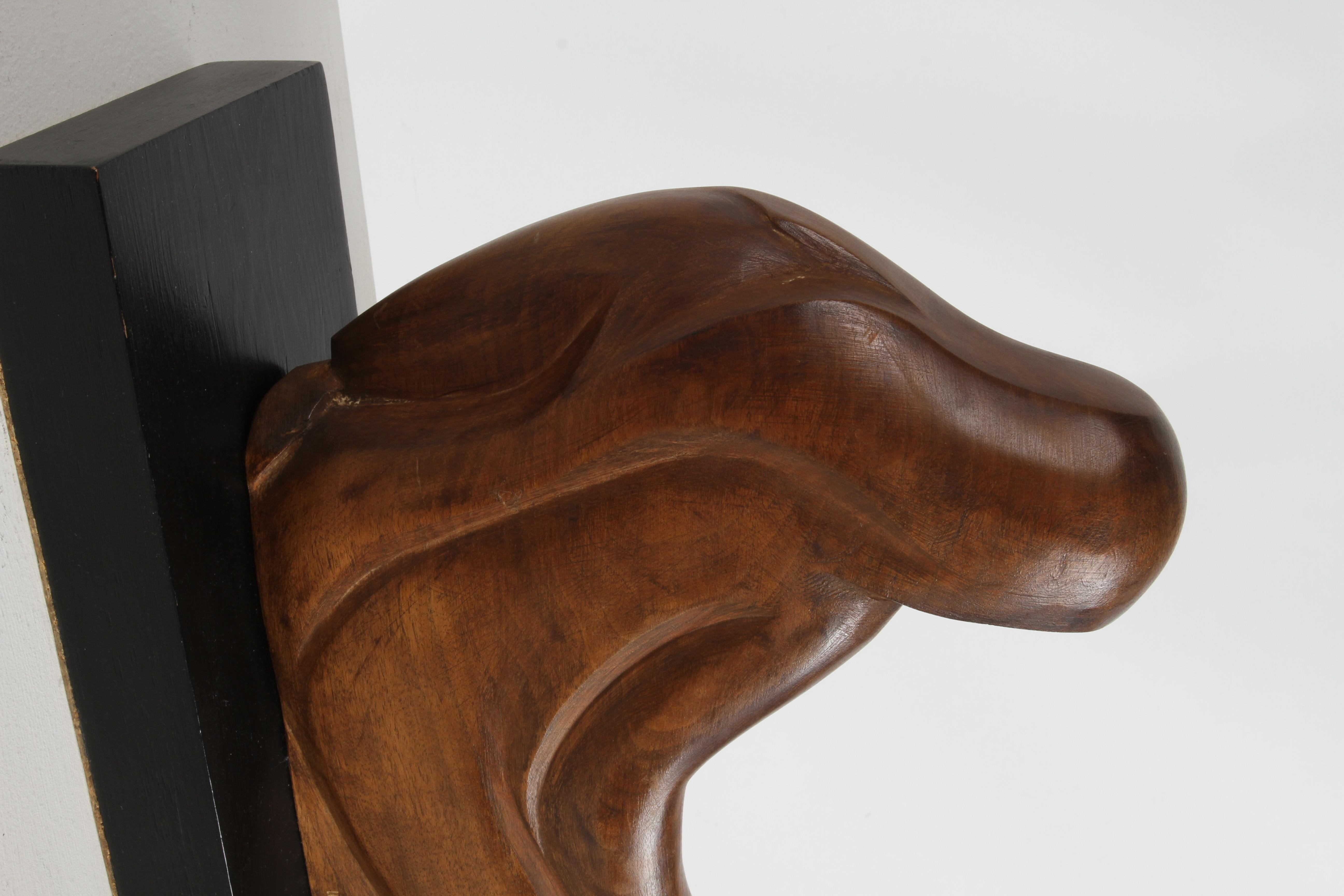 Sculptor William Conrad Severson 1950's Carved Sculpture Reclining Nude Female For Sale 4