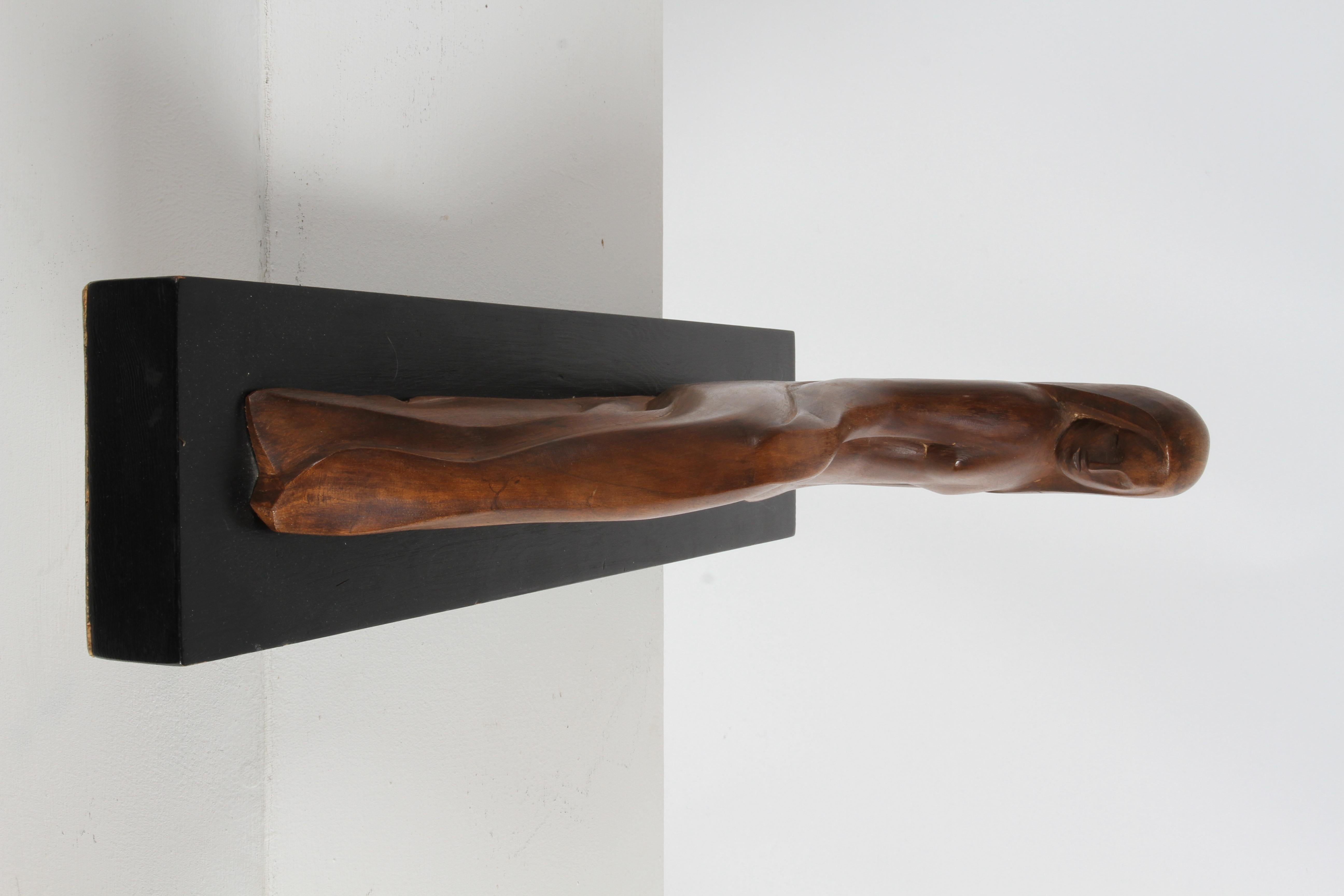 Sculptor William Conrad Severson 1950's Carved Sculpture Reclining Nude Female For Sale 5