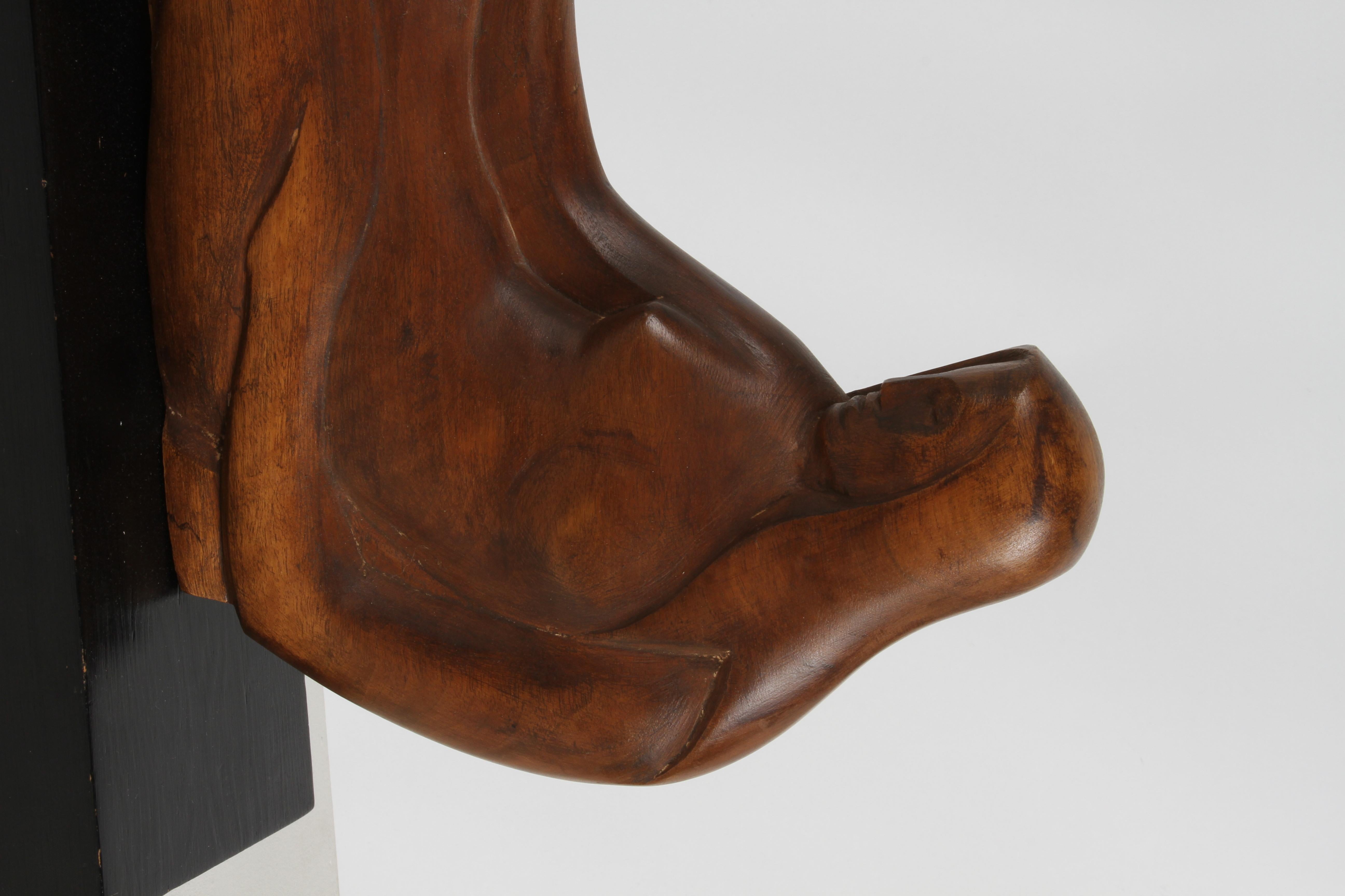 Mid-Century Modern Sculptor William Conrad Severson 1950's Carved Sculpture Reclining Nude Female For Sale