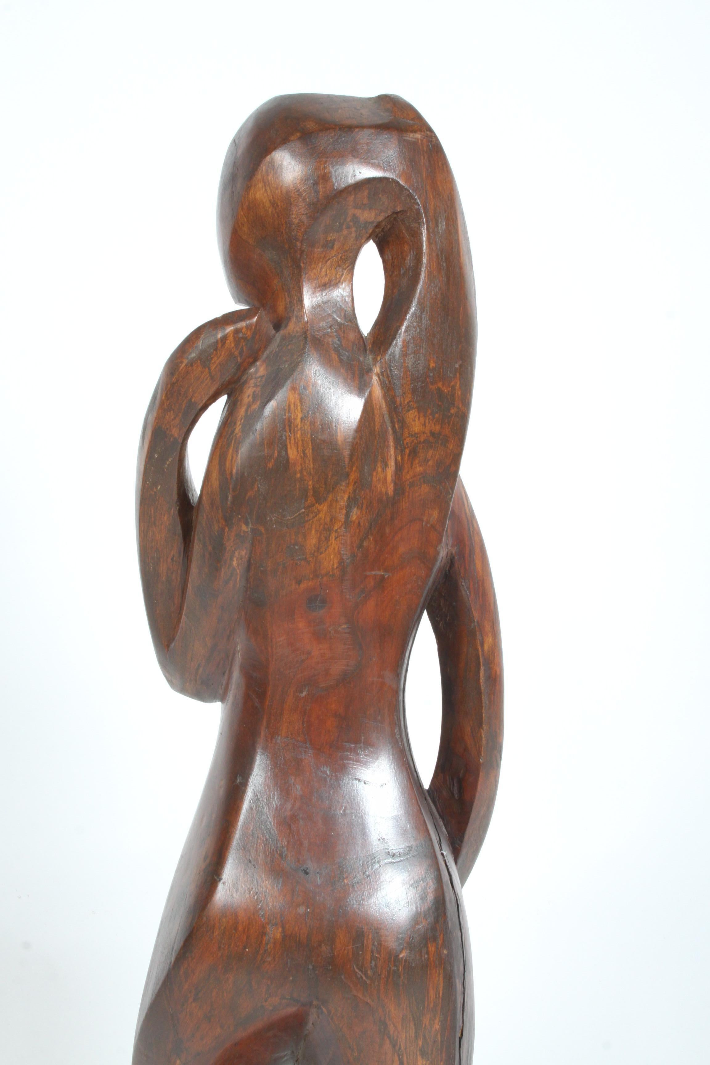 Sculptor William Conrad Severson Early 1956 Carved Sculpture of Nude Female  MCM For Sale 4
