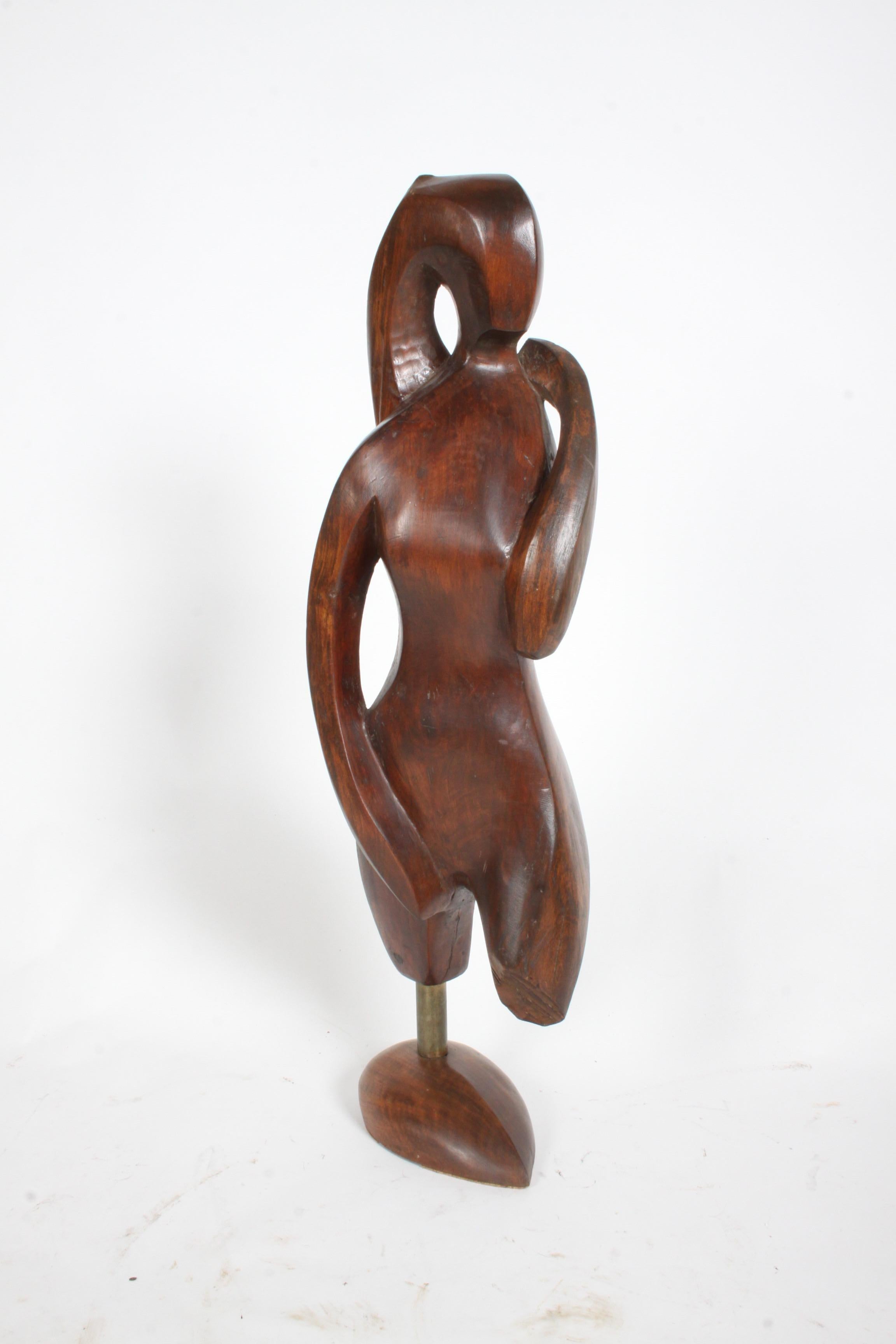 Mid-Century Modern Sculptor William Conrad Severson Early 1956 Carved Sculpture of Nude Female  MCM For Sale