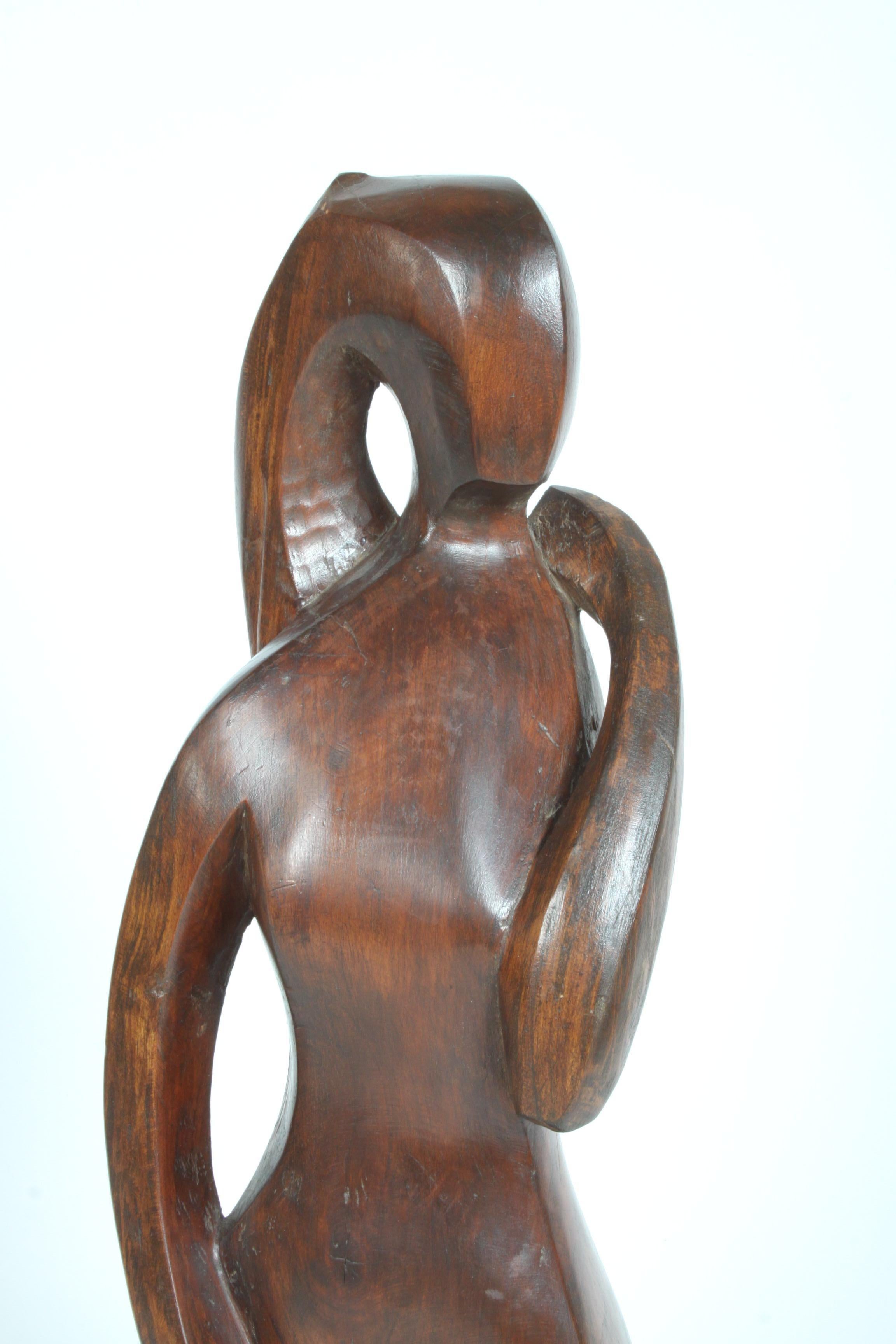 American Sculptor William Conrad Severson Early 1956 Carved Sculpture of Nude Female  MCM For Sale