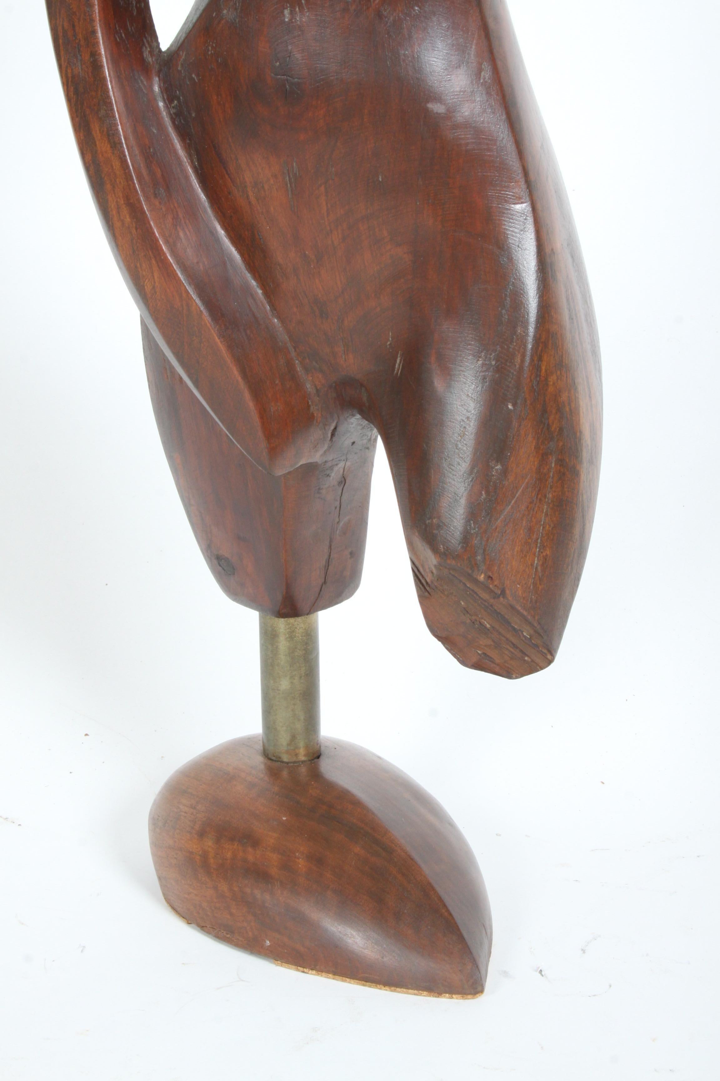 Hand-Carved Sculptor William Conrad Severson Early 1956 Carved Sculpture of Nude Female  MCM For Sale