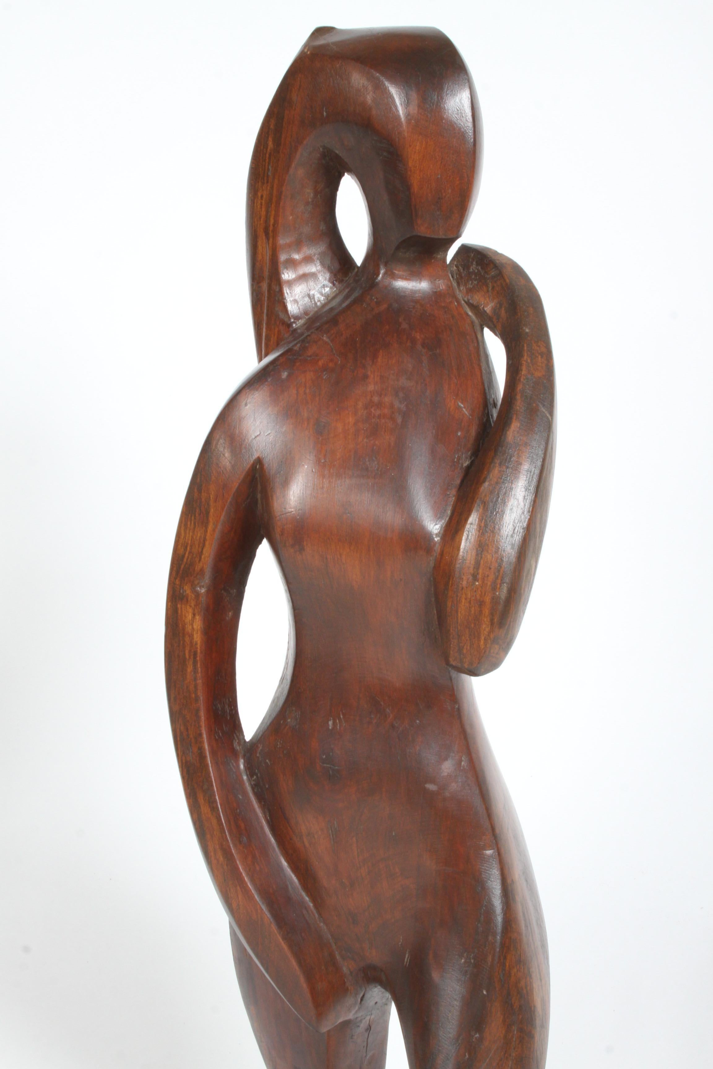 Sculptor William Conrad Severson Early 1956 Carved Sculpture of Nude Female  MCM In Good Condition For Sale In St. Louis, MO